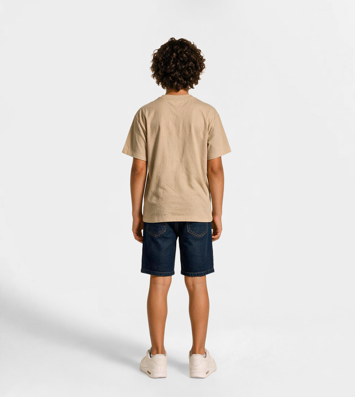 Boys’ Beige Short-Sleeve Casual T-Shirt