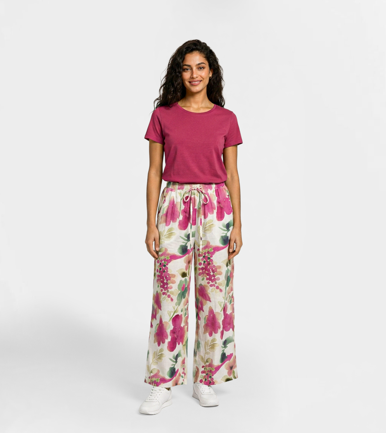 Women Linen Wide Leg Pants