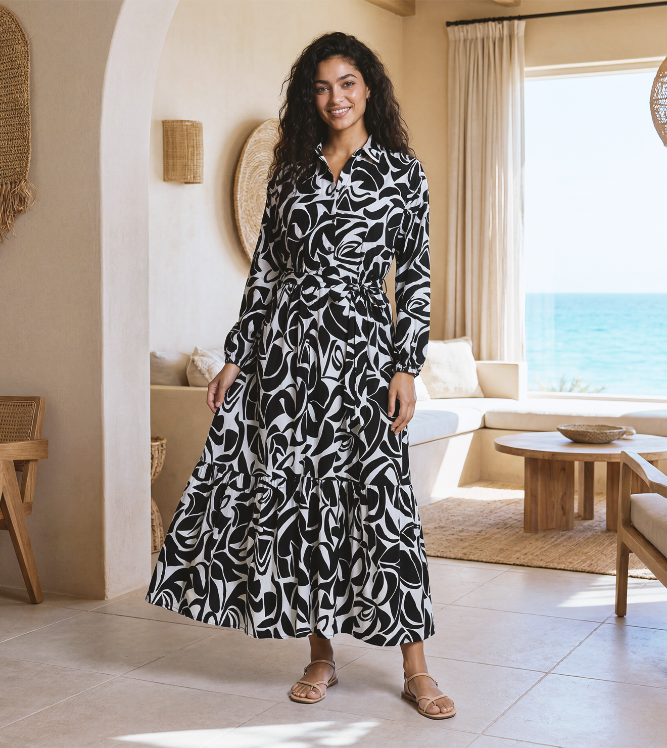 Women Viscose Shirt Dress