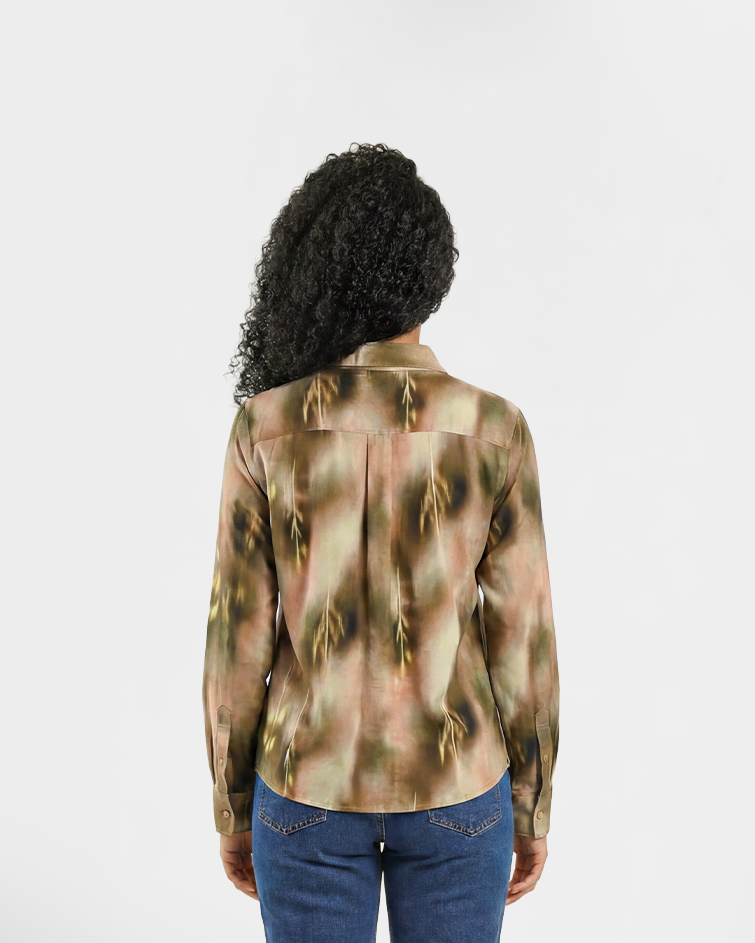 Women Floral Button-Up Shirt