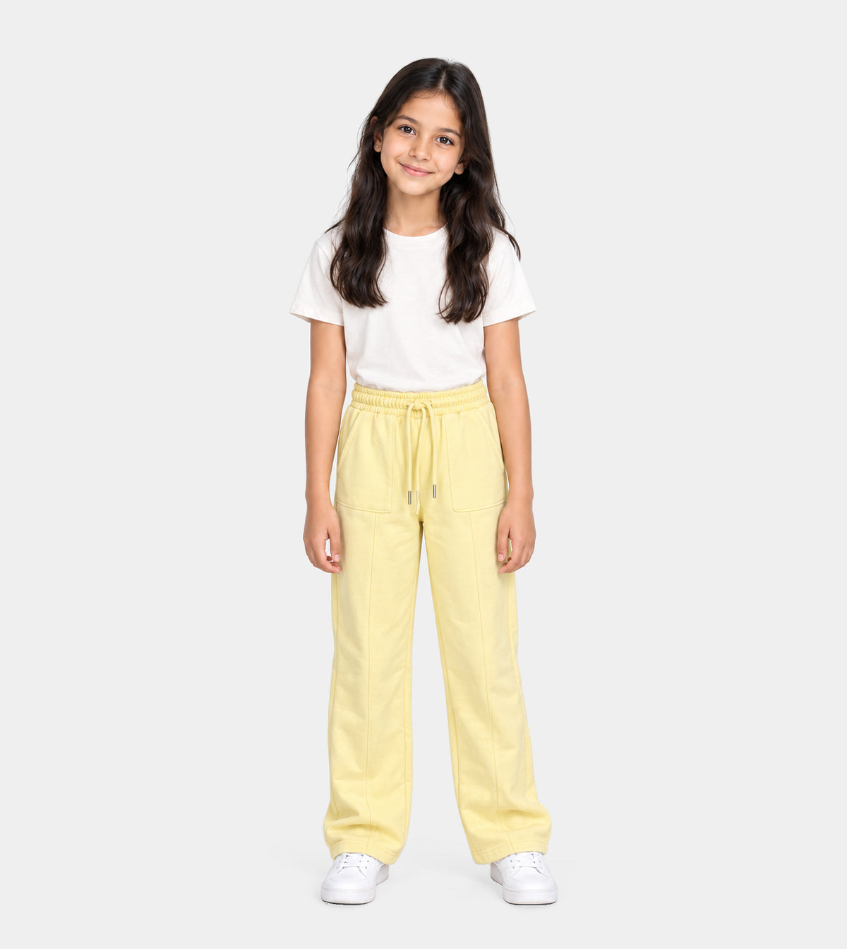 Girls’ Wide-Leg Pants | Red Cotton