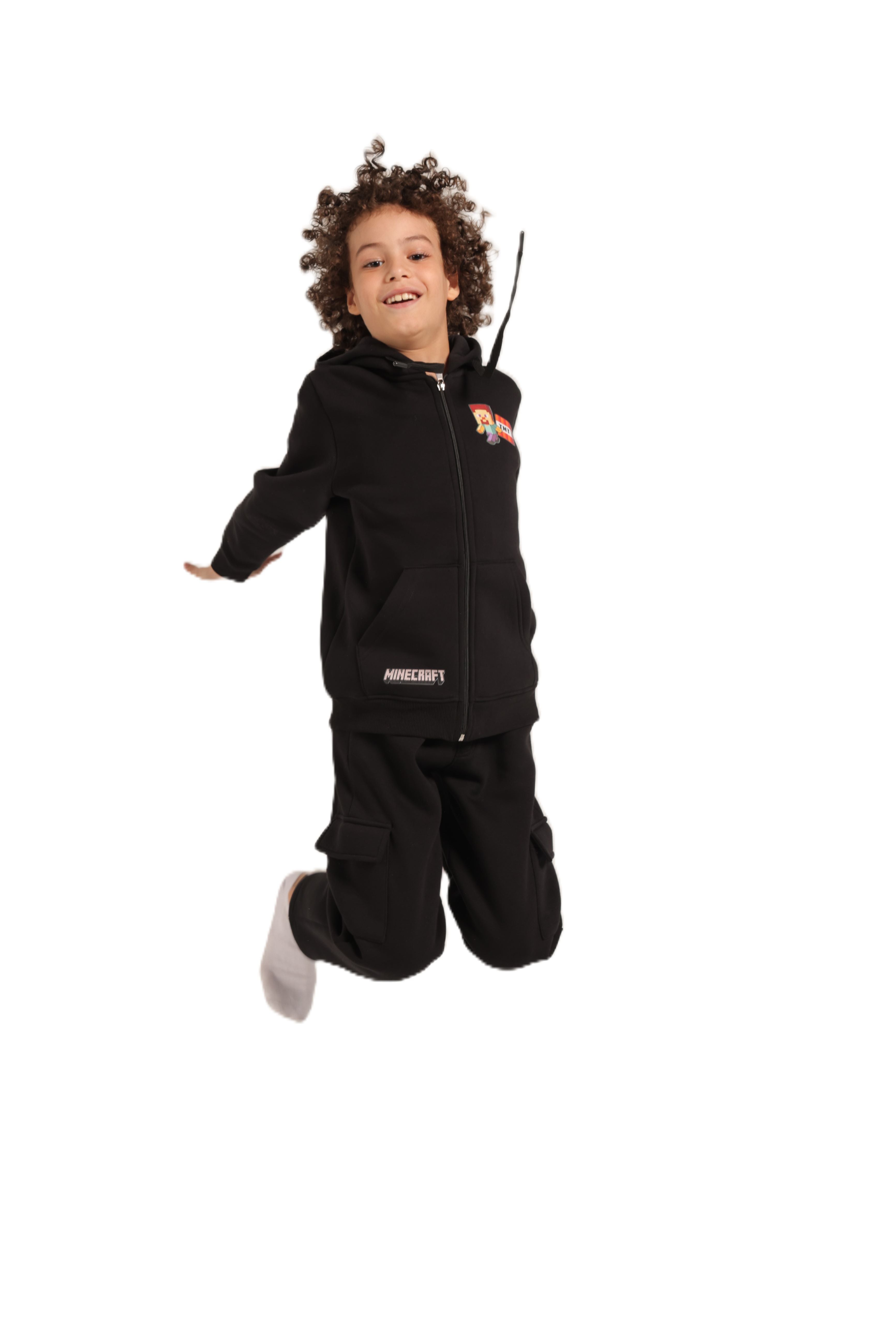 Boys’ Black Hoodie Pajama set
