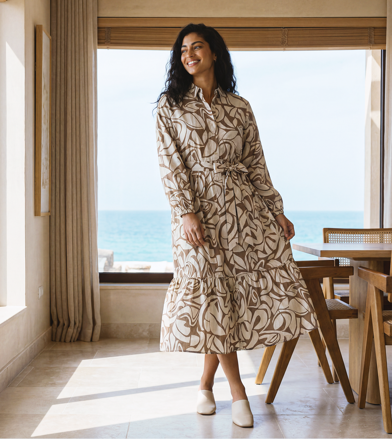 Women Viscose Shirt Dress