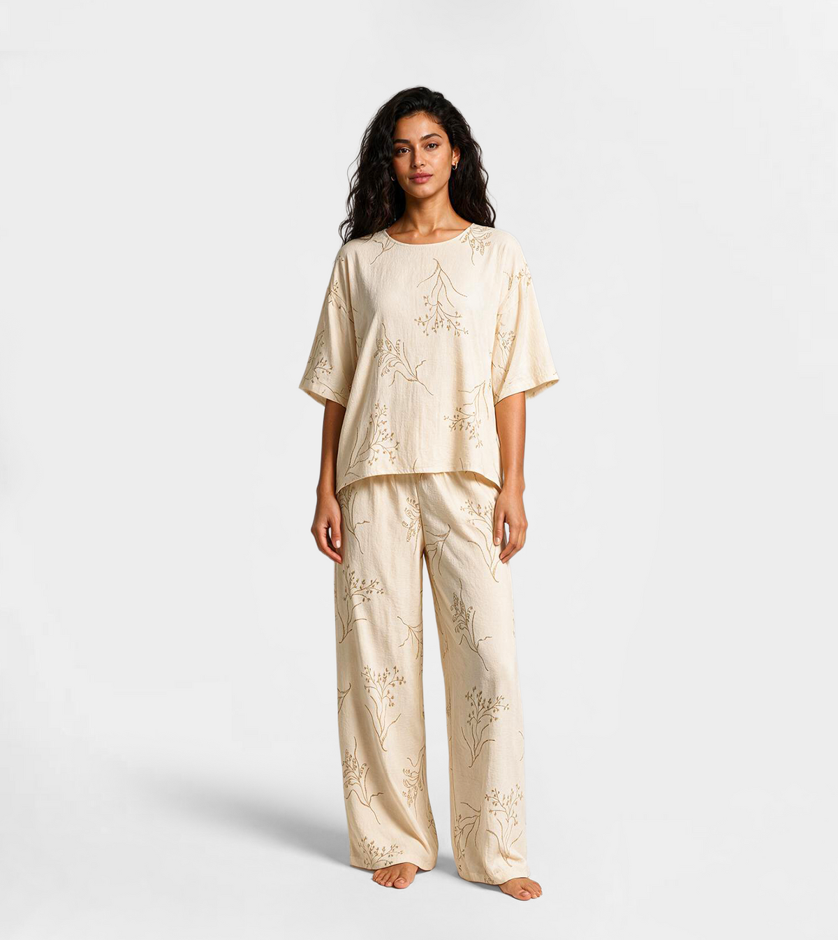 Women’s Printed Viscose Pants Set