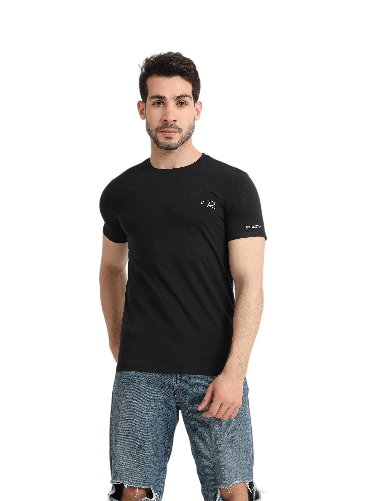 Short Sleeve Undershirt For Men Round Neck