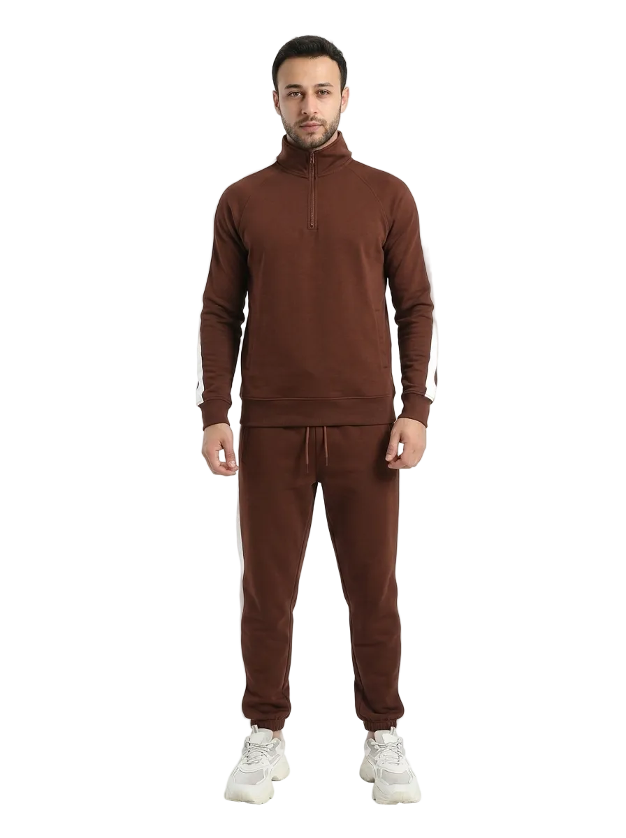 Men Slim-Fit Quarter-Zip Tracksuit