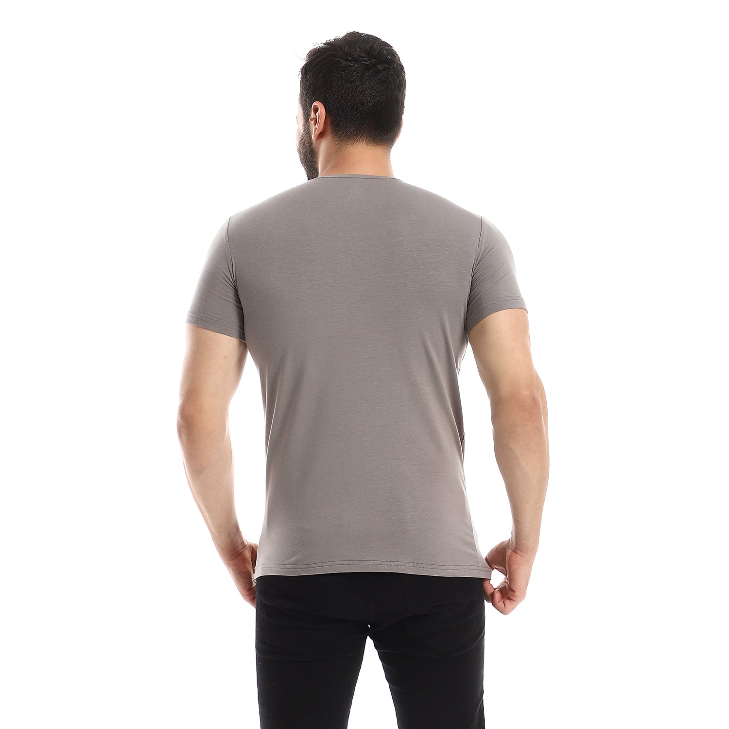 Short Sleeve Undershirt For Men Round Neck