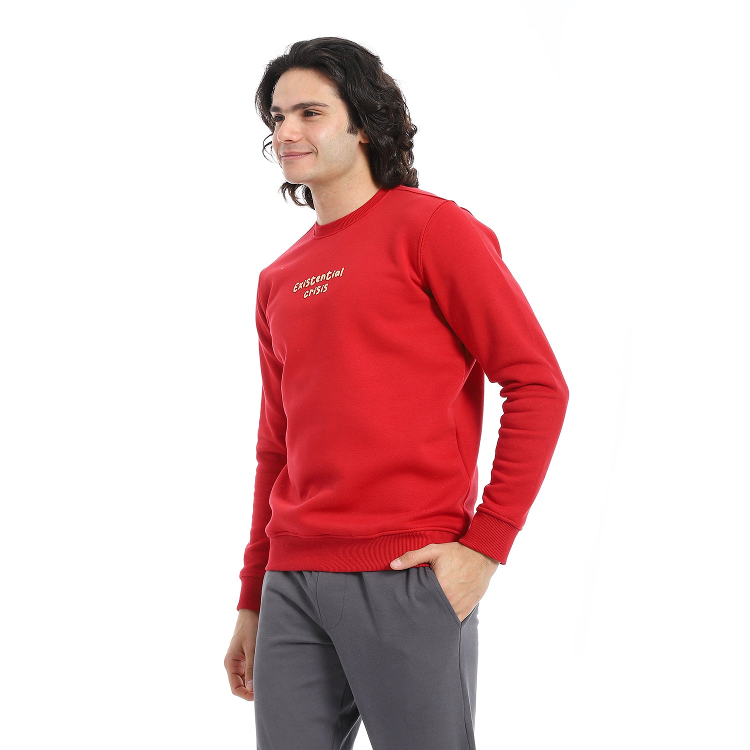 Men's Crewneck Sweatshirt - Style & Comfort Combined - Red