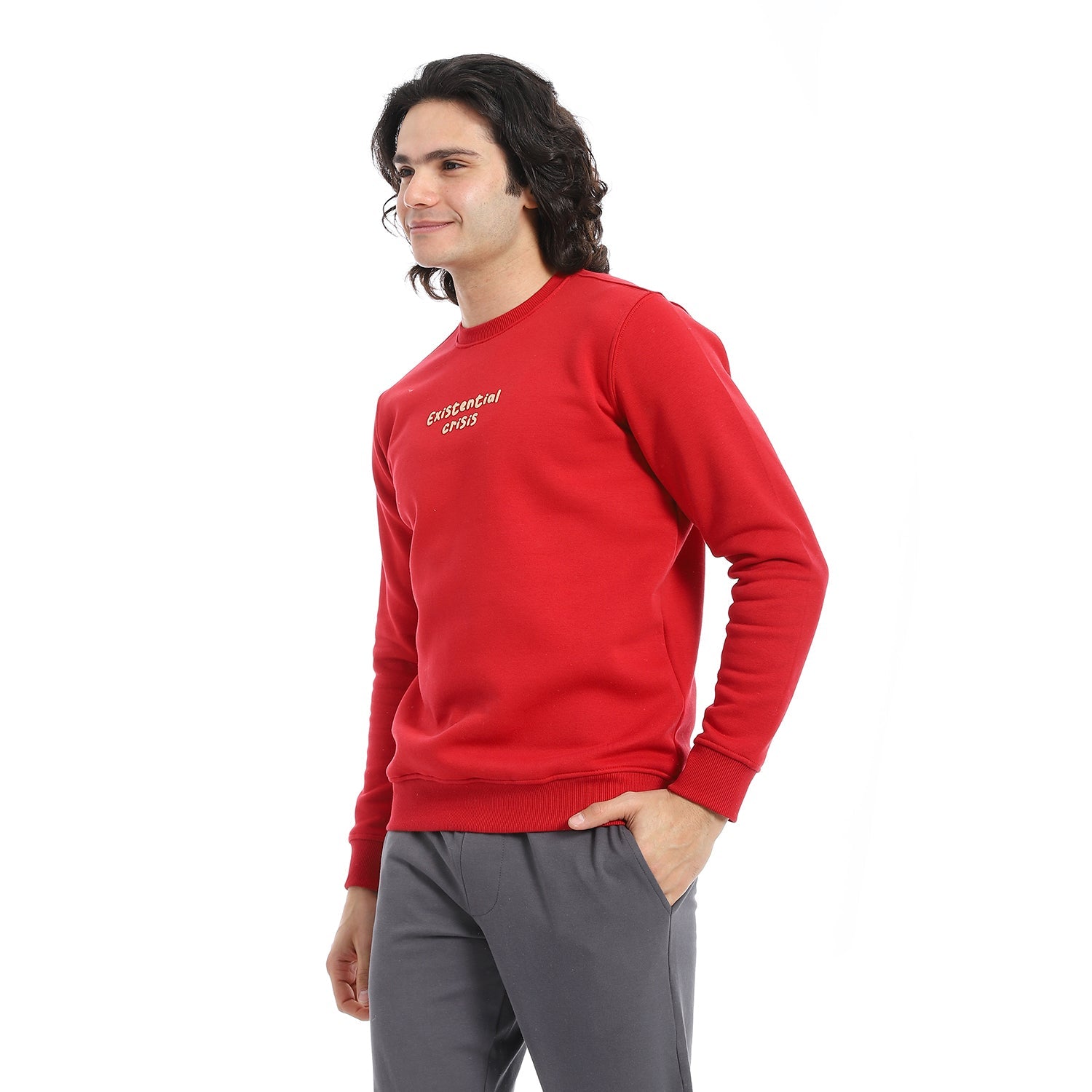 Men's Crewneck Sweatshirt - Style & Comfort Combined - Red