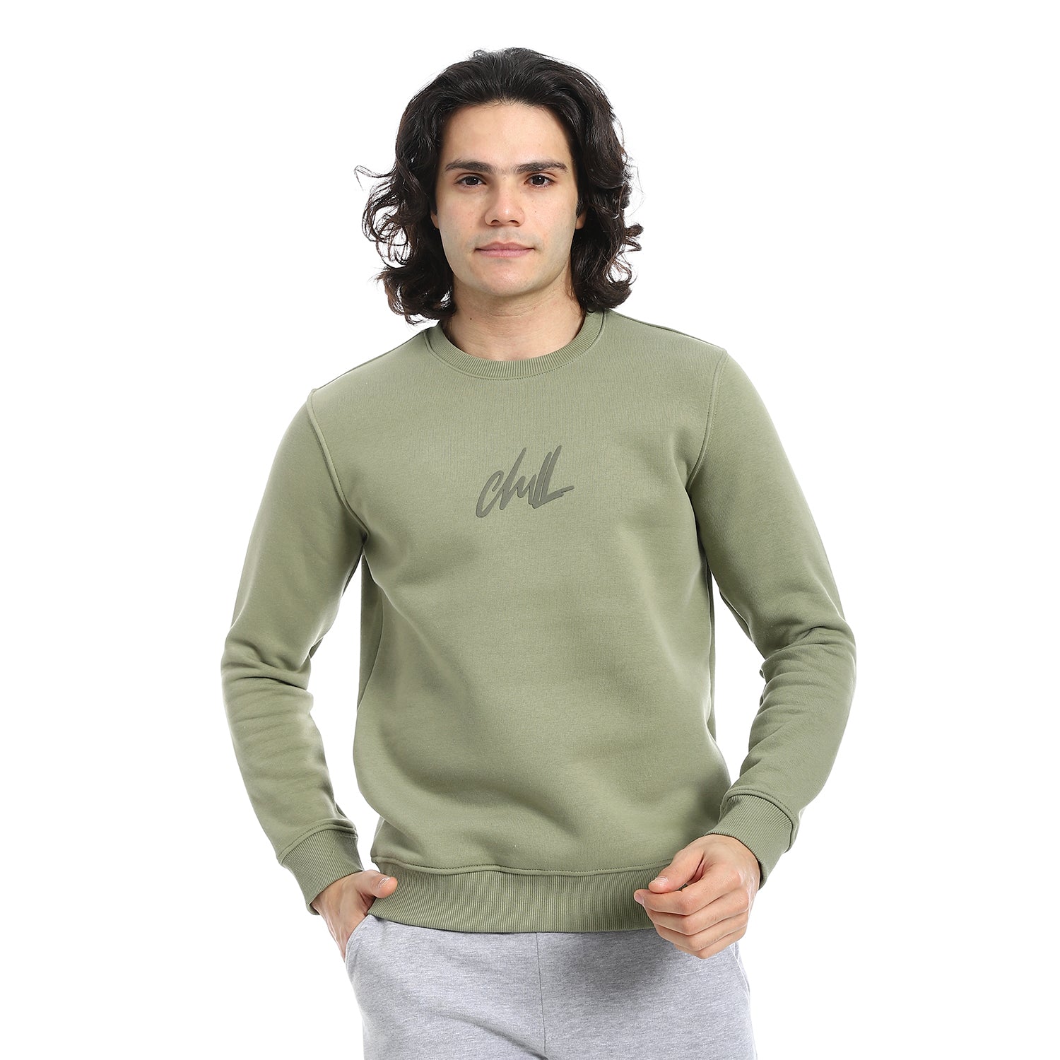 Men's Crewneck Sweatshirt - Style & Comfort Combined - Olive