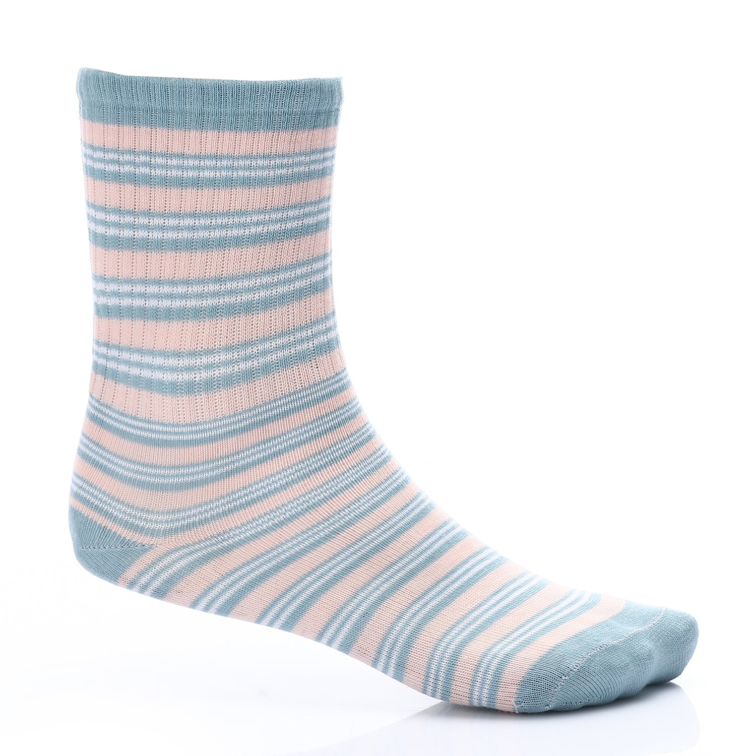 Premium Blue Ribbed Socks: Soft & Durable