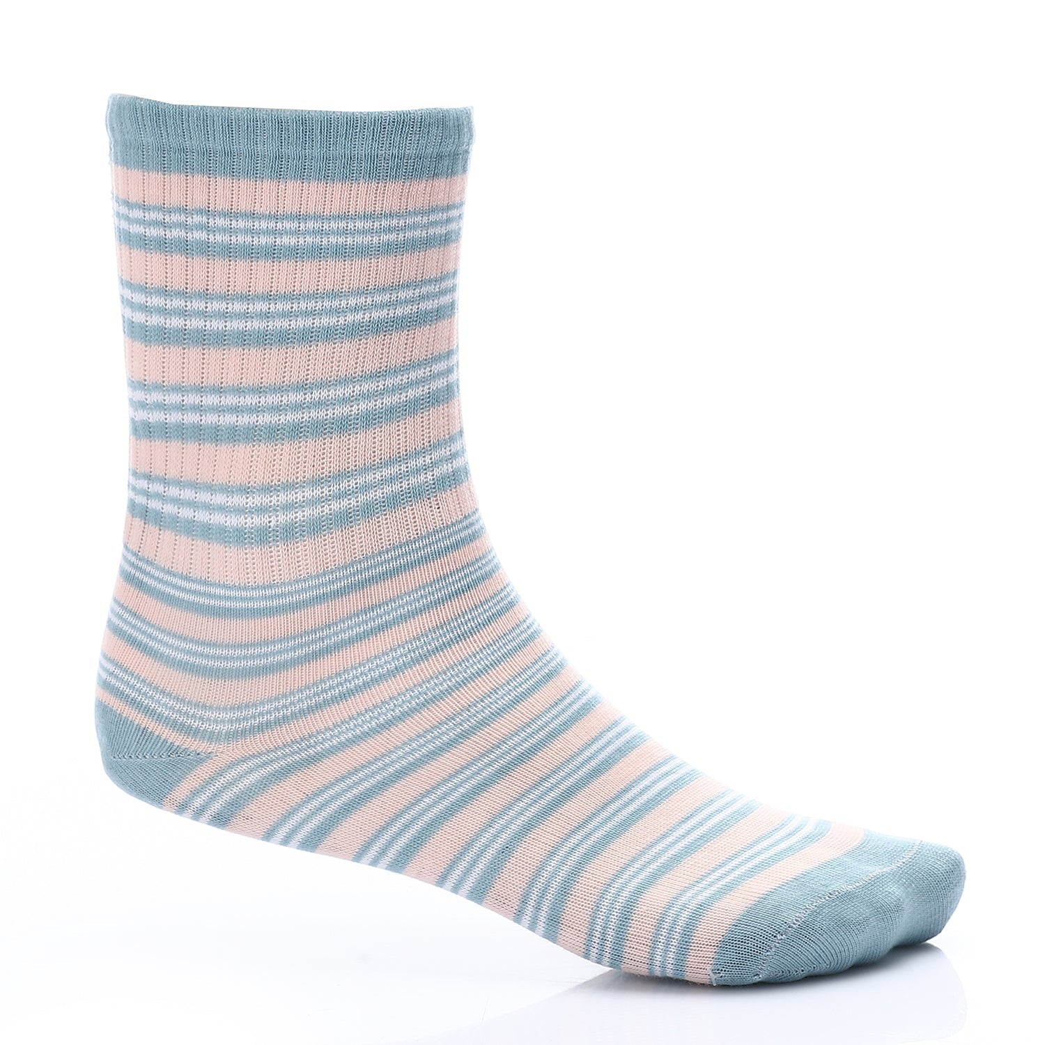Premium Blue Ribbed Socks: Soft & Durable