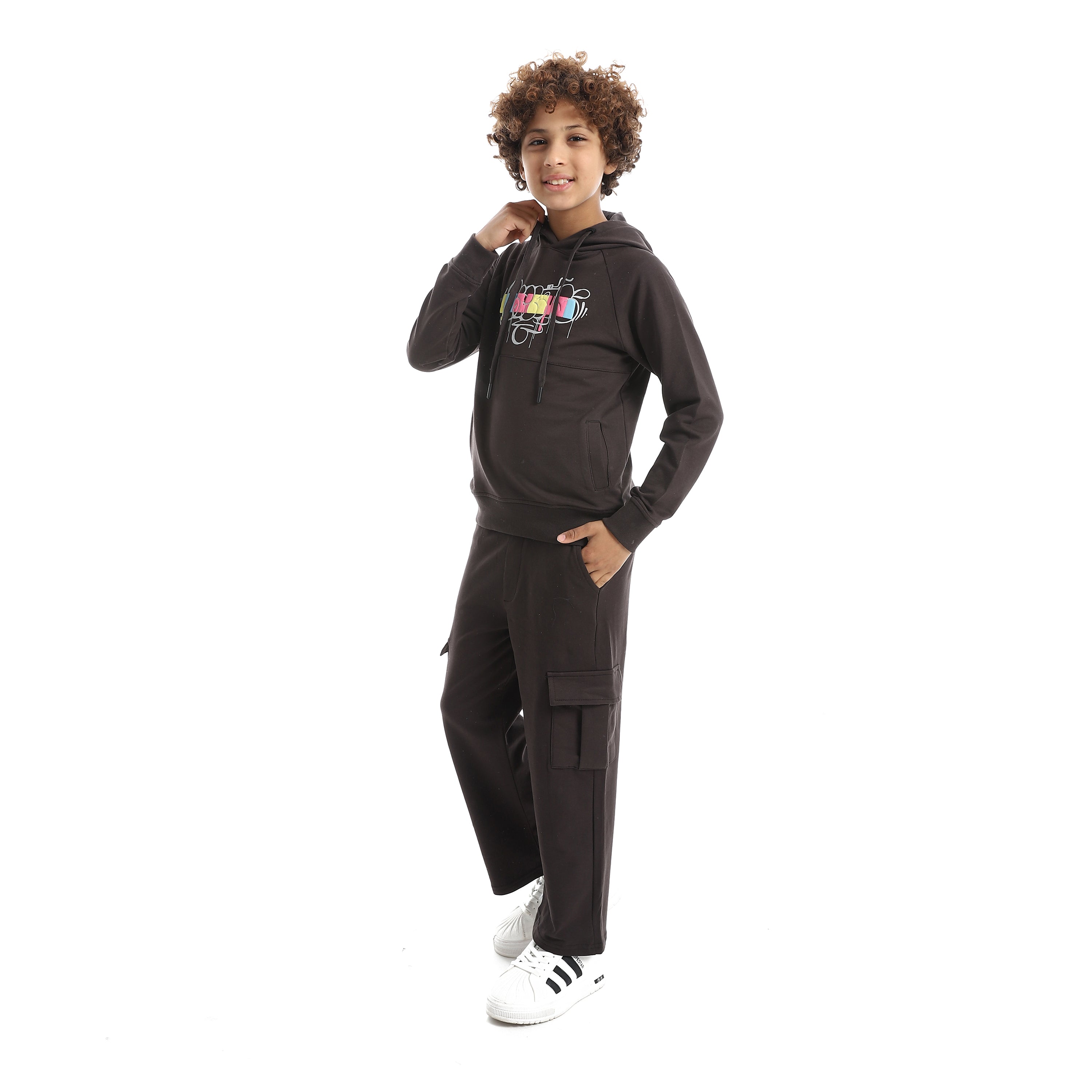 Boys' "Creative" Graffiti Print Two-Piece Set