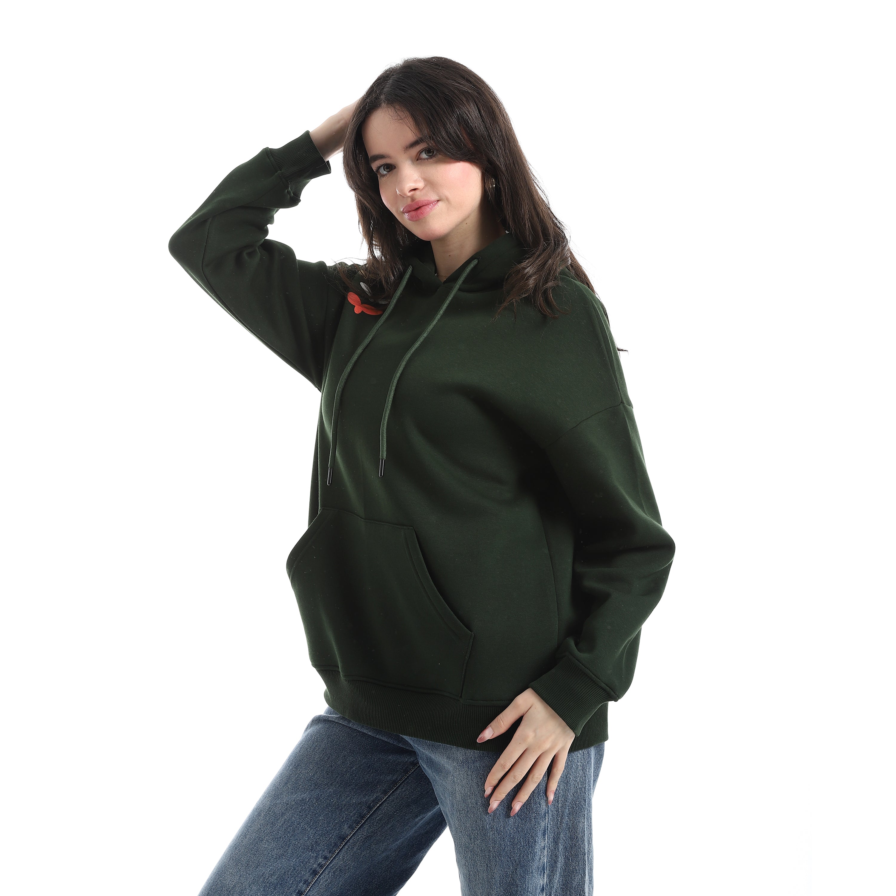Hoodie with Arabic Calligraphy & Birds Graphic
