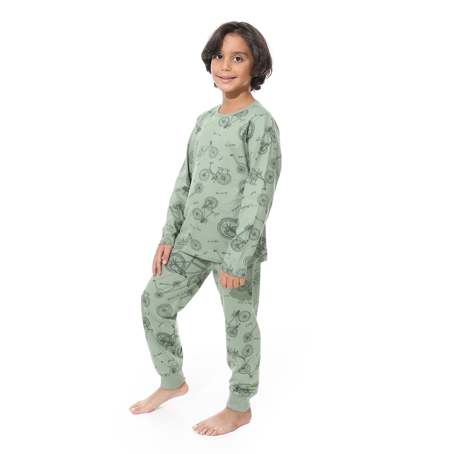 Boys' Autumn Long Sleeve Printed Pajama Set – Soft Cotton
