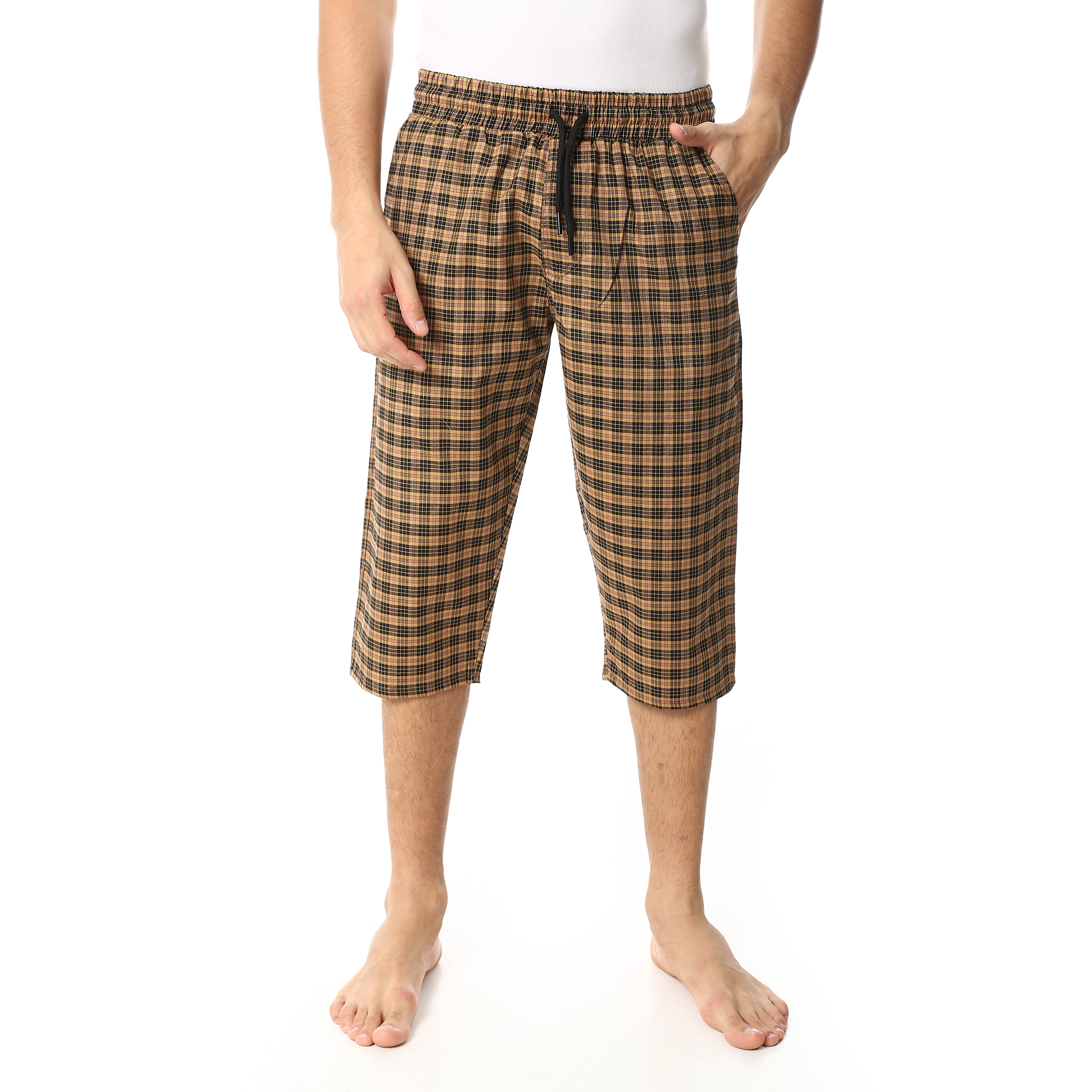 Comfy and Stylish Men's Soft Check Pentacore - Brown