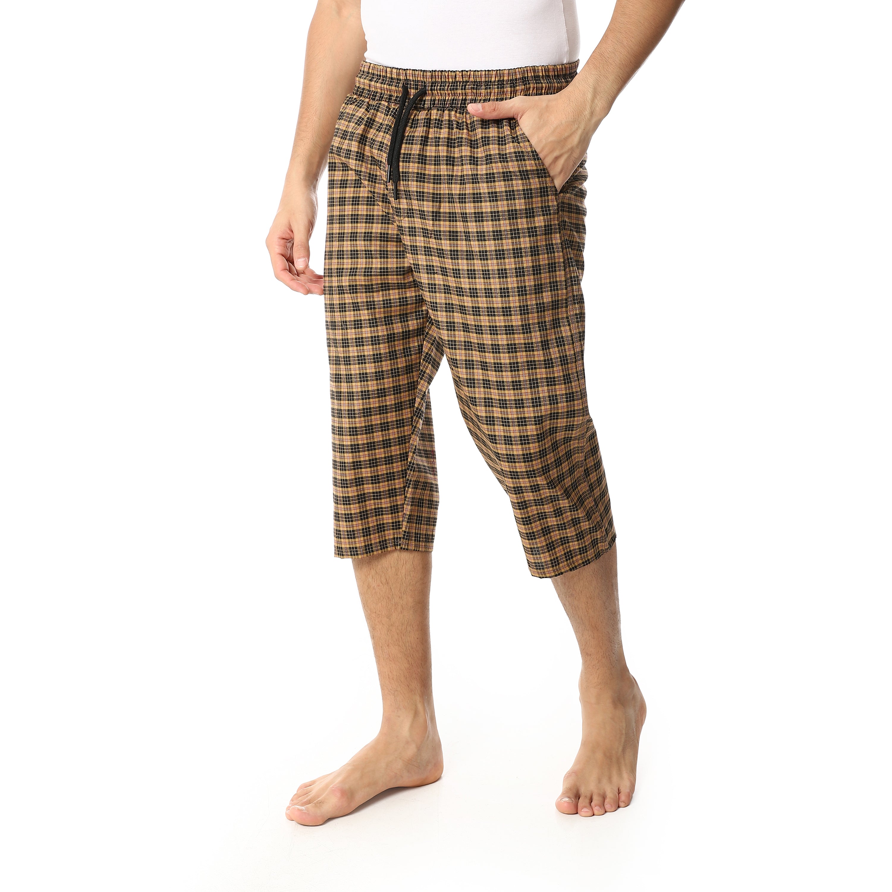 Comfy and Stylish Men's Soft Check Pentacore - Brown