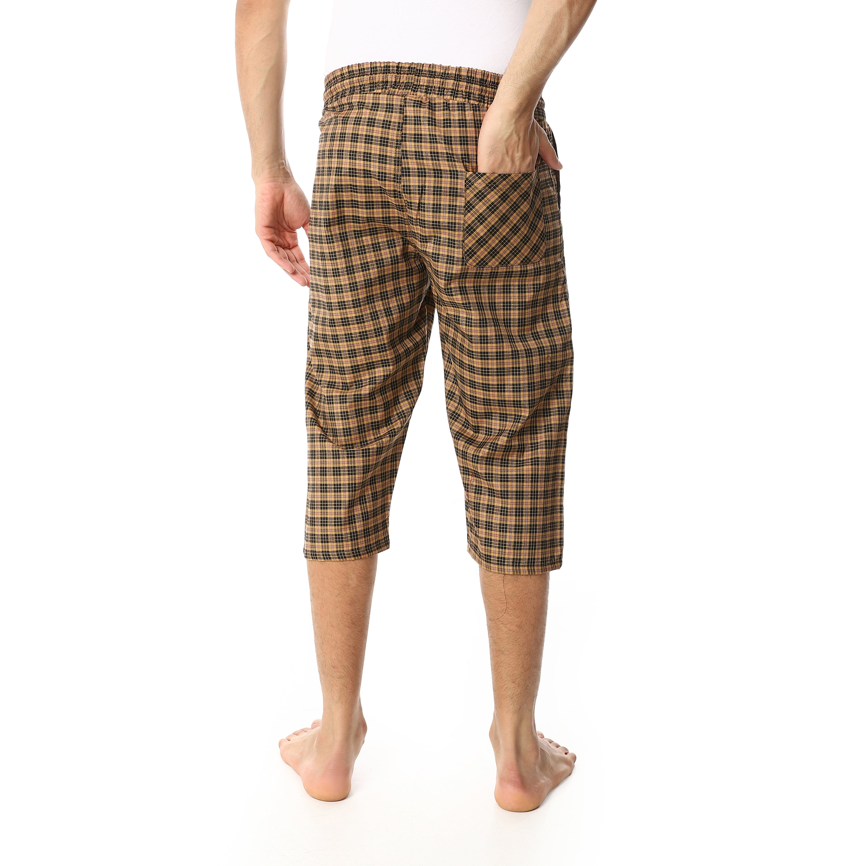 Comfy and Stylish Men's Soft Check Pentacore - Brown