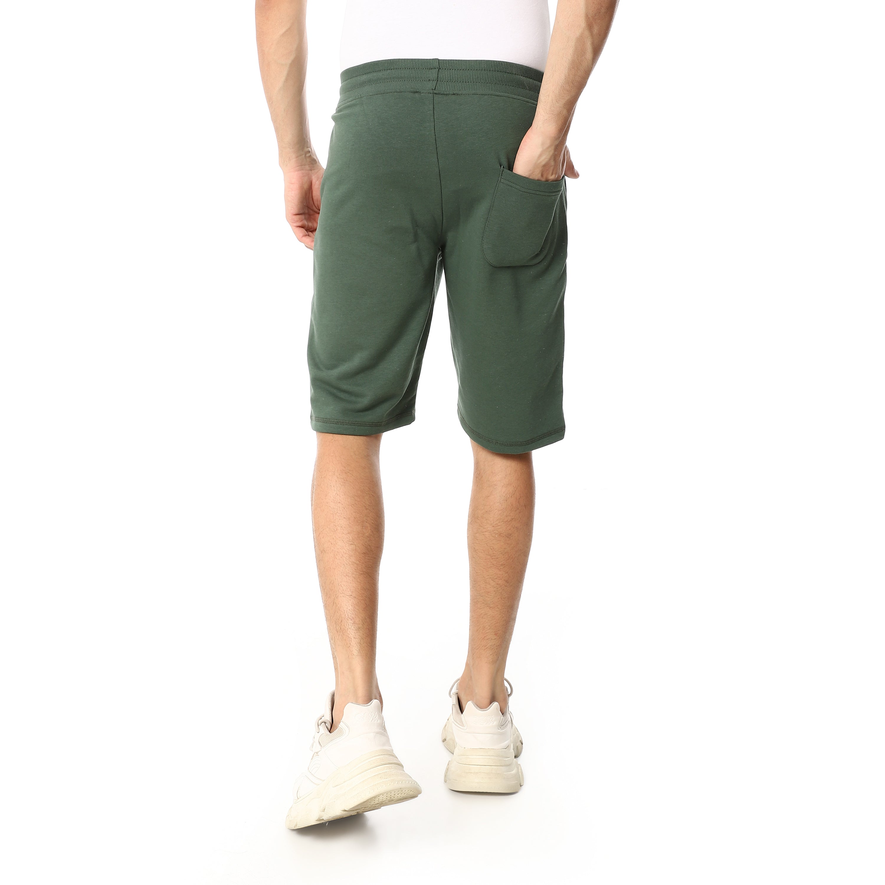 Stylish Printed Men's Shorts Olive - Comfortable and Trendy