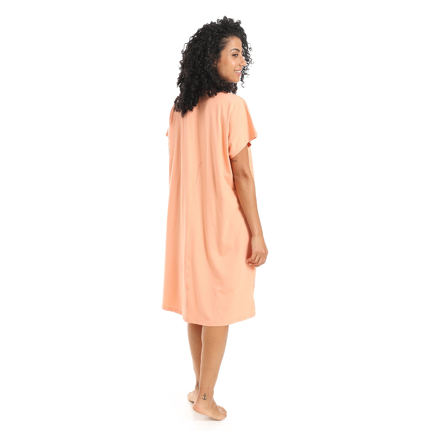 Women's Short Sleeve Cotton Nightgown, Casual & Chic Sleepwear