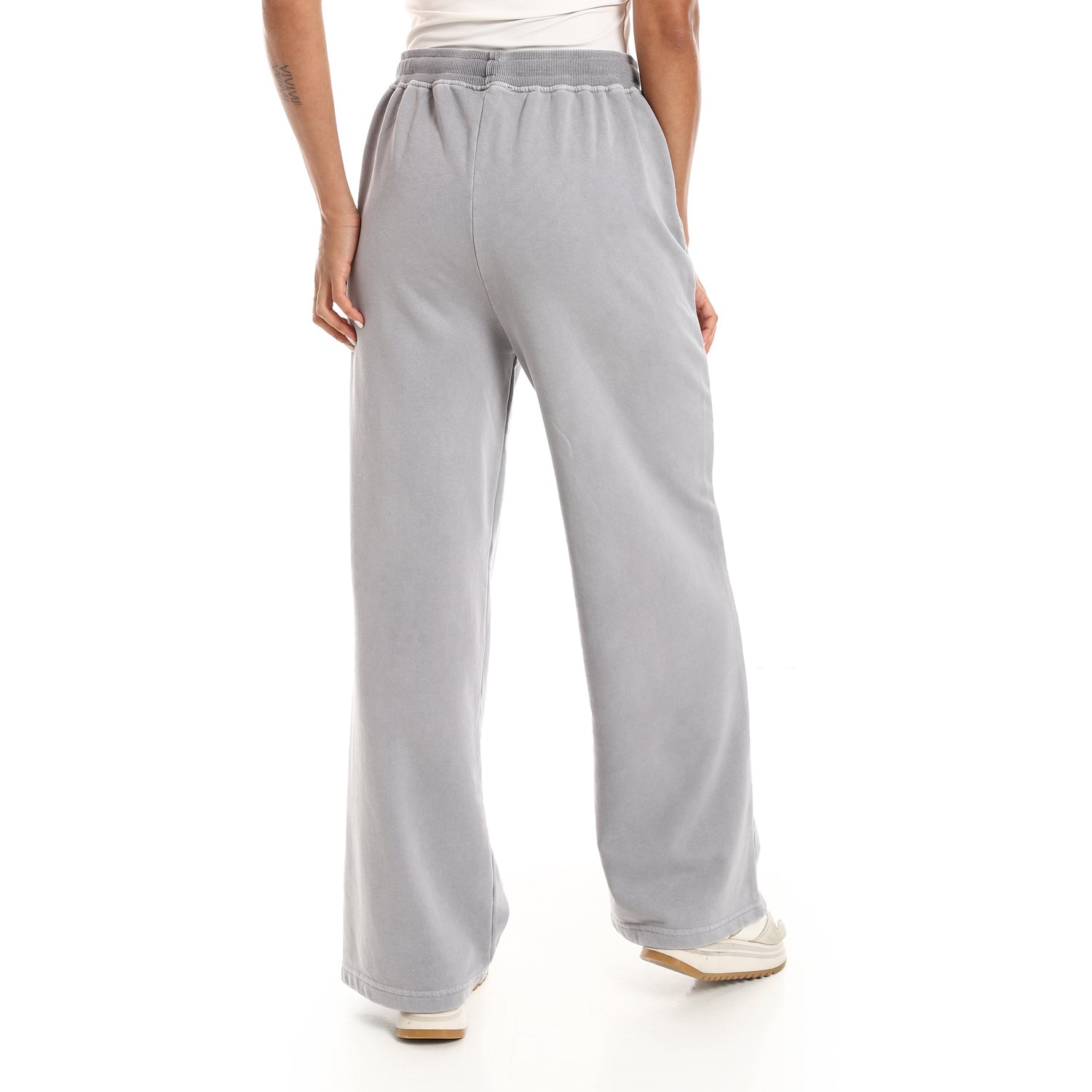 Women's Summer Wide Leg Trousers - Grey