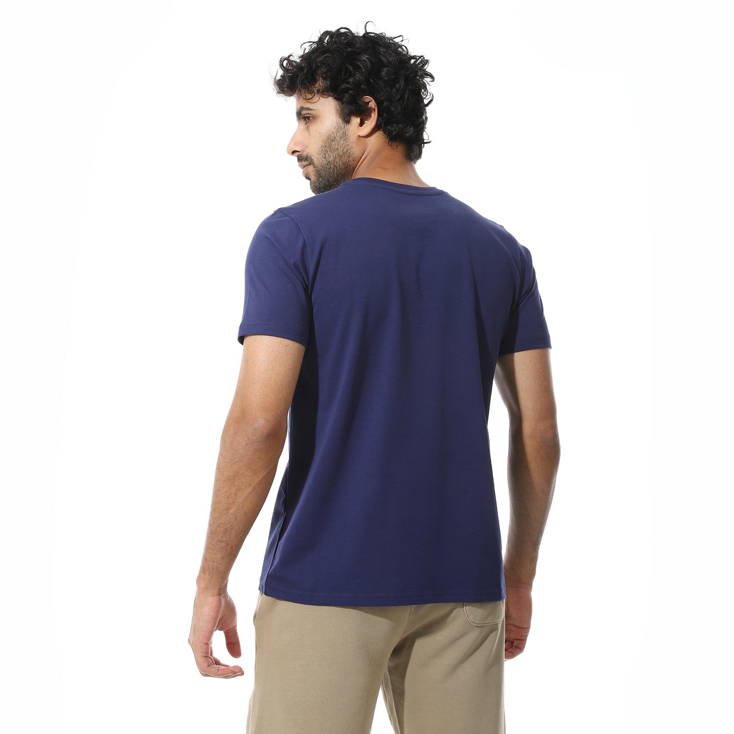 Men's Cotton Regular Fit T-Shirt- Navy