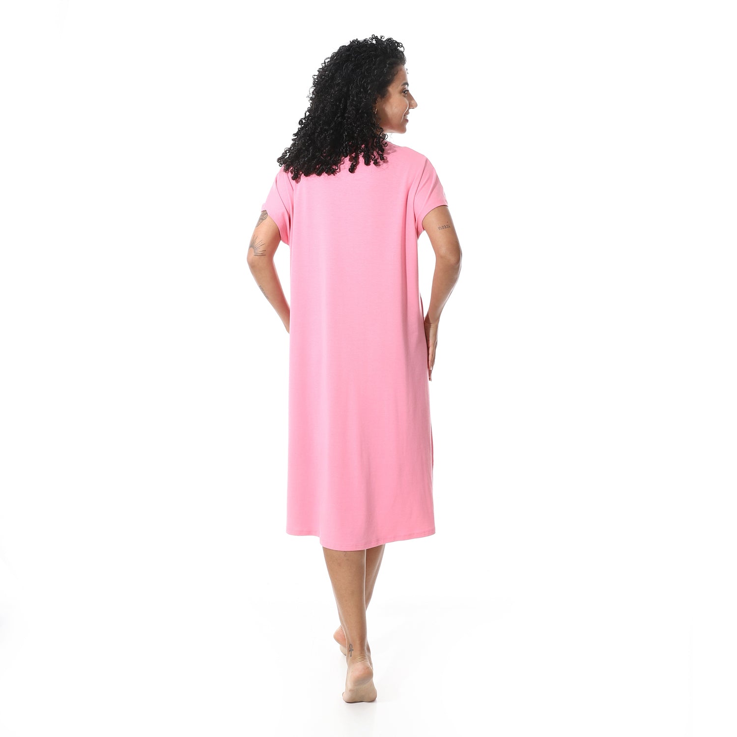 Women's Short Sleeve Cotton Nightgown, Casual & Chic Sleepwear