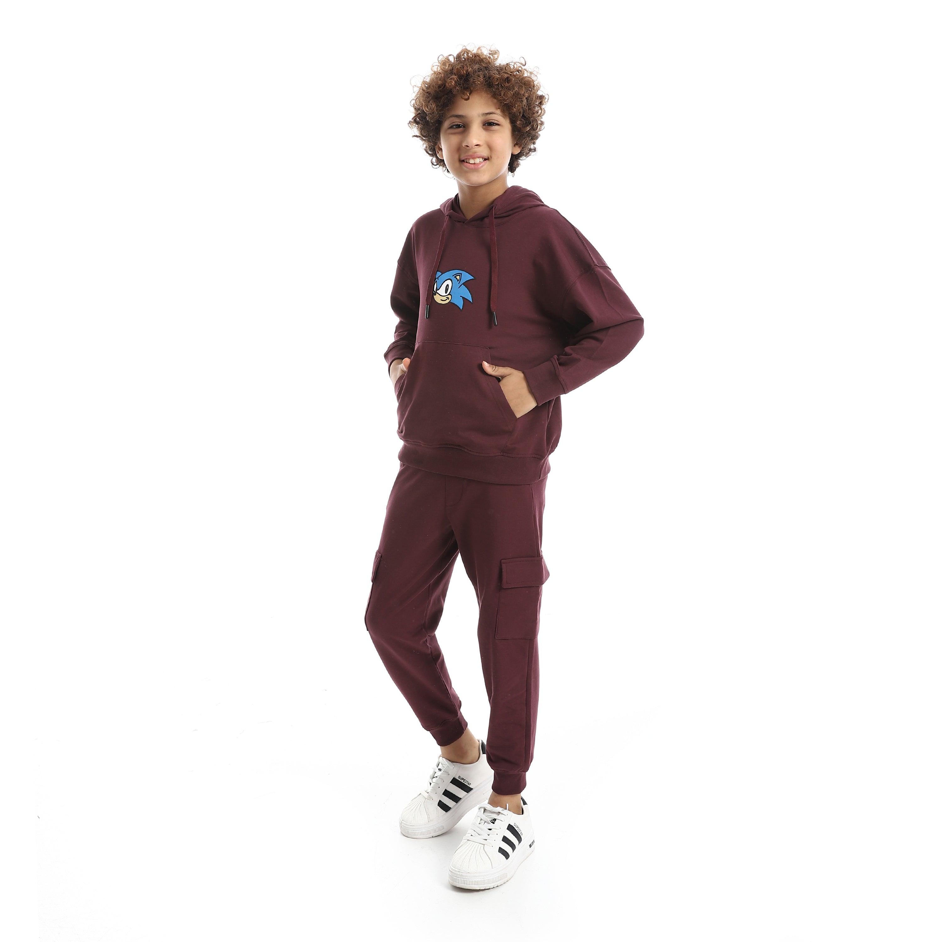 Boys' Sonic the Hedgehog Graphic Hoodie & Cargo Joggers Set