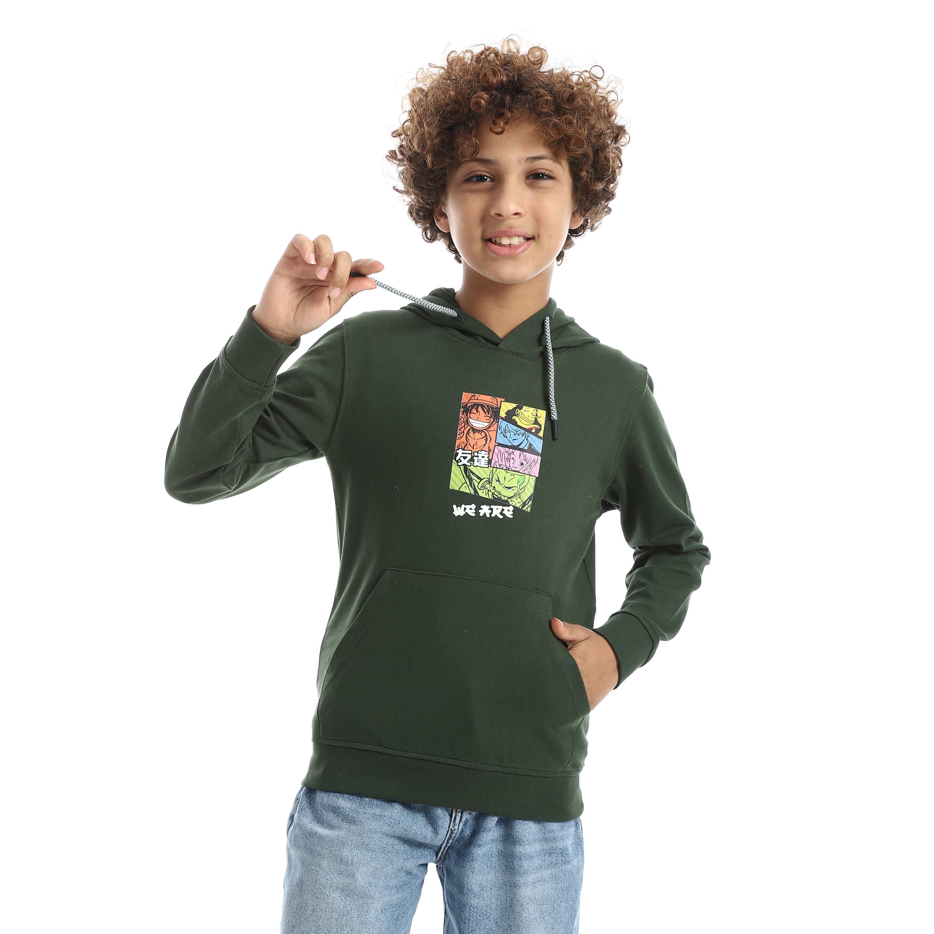 Boys' "Anime Squad" Graphic Hoodie Autumn Knit
