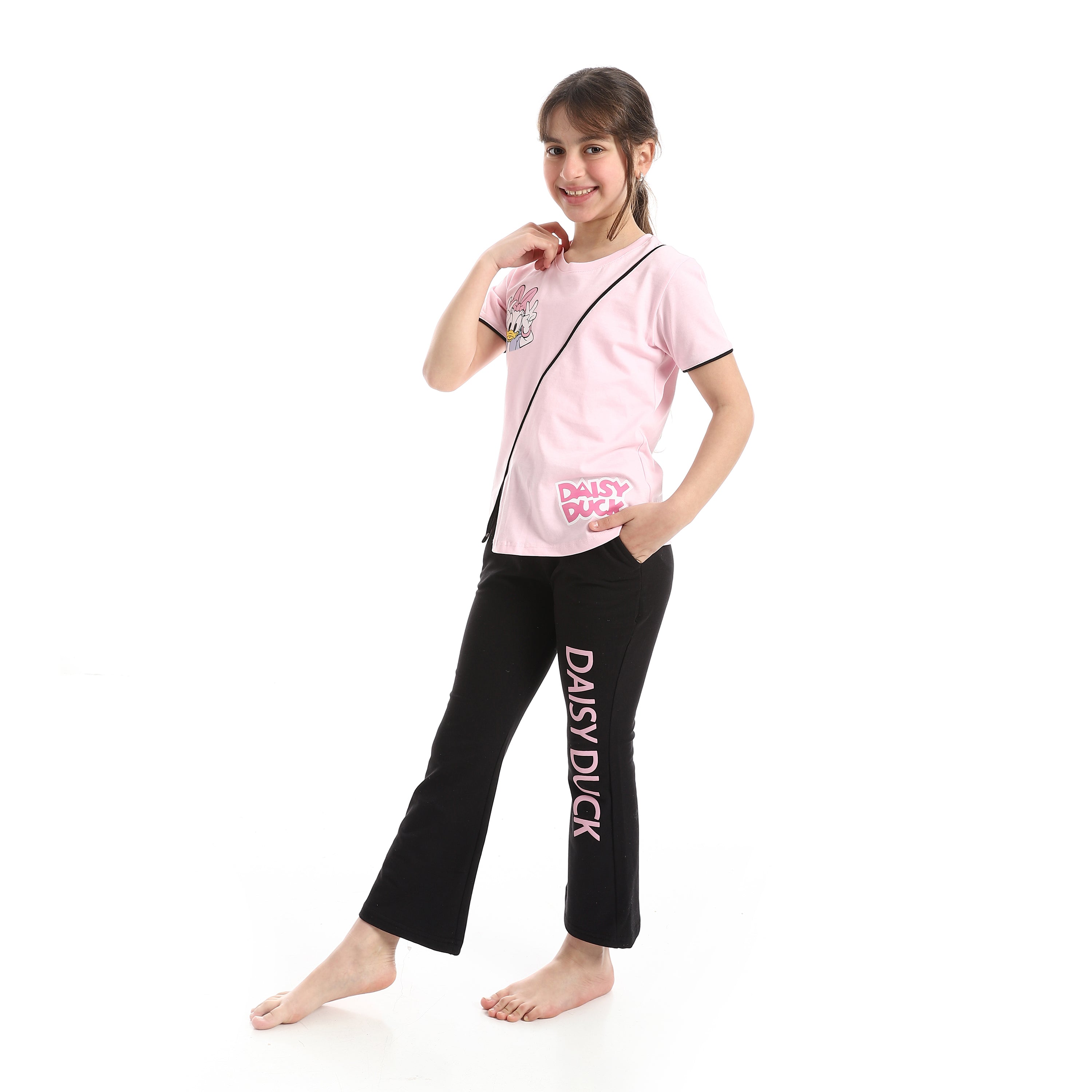 Girls Disney Graphic Tee and Flared Pants Set