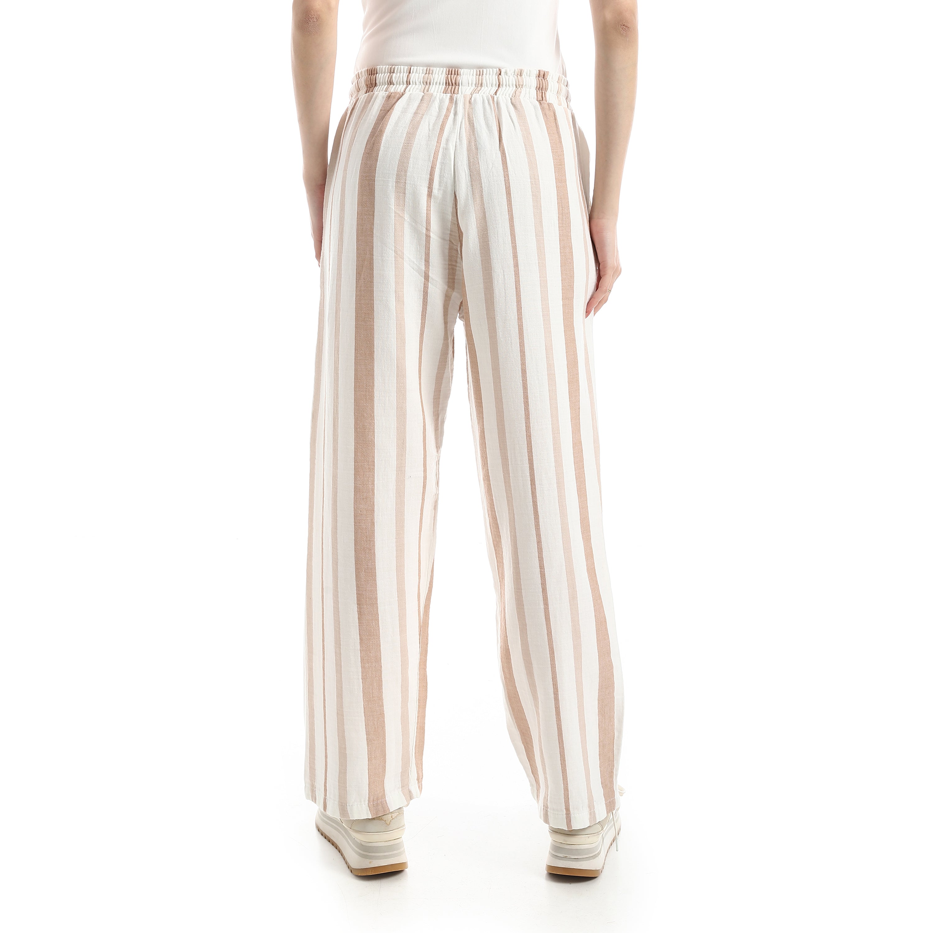 Women’s High-Waist Wide-Leg Striped Pants