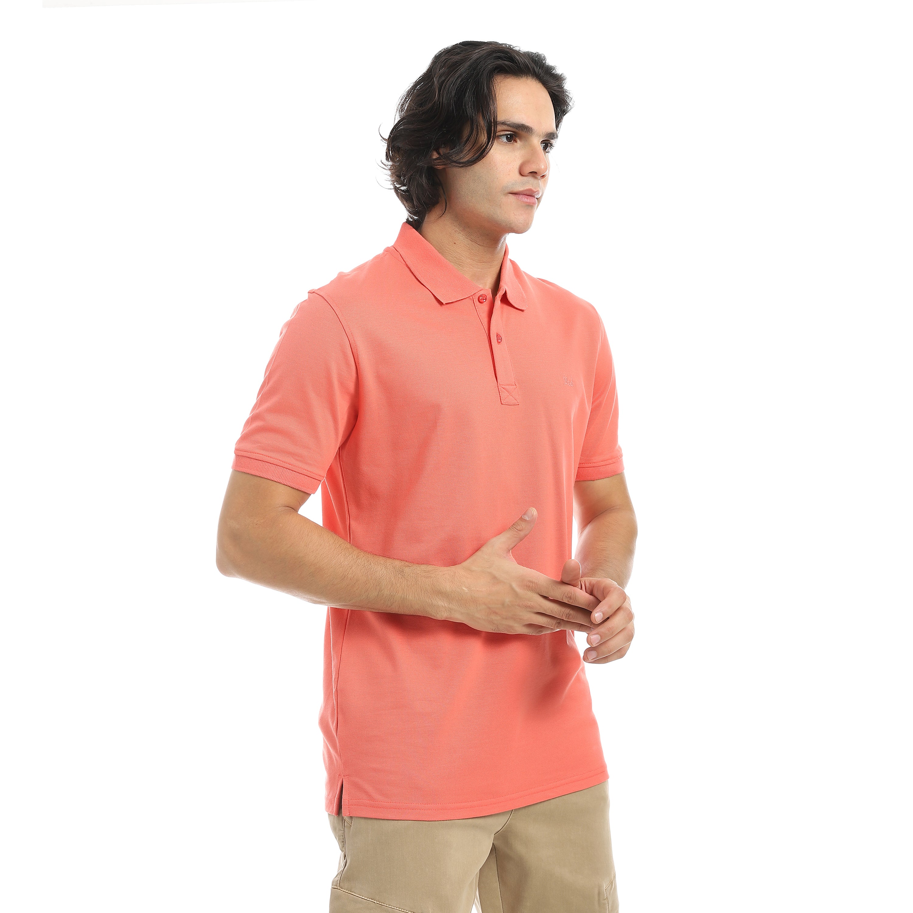 Men’s Polo T-Shirt with “Red” Embroidery