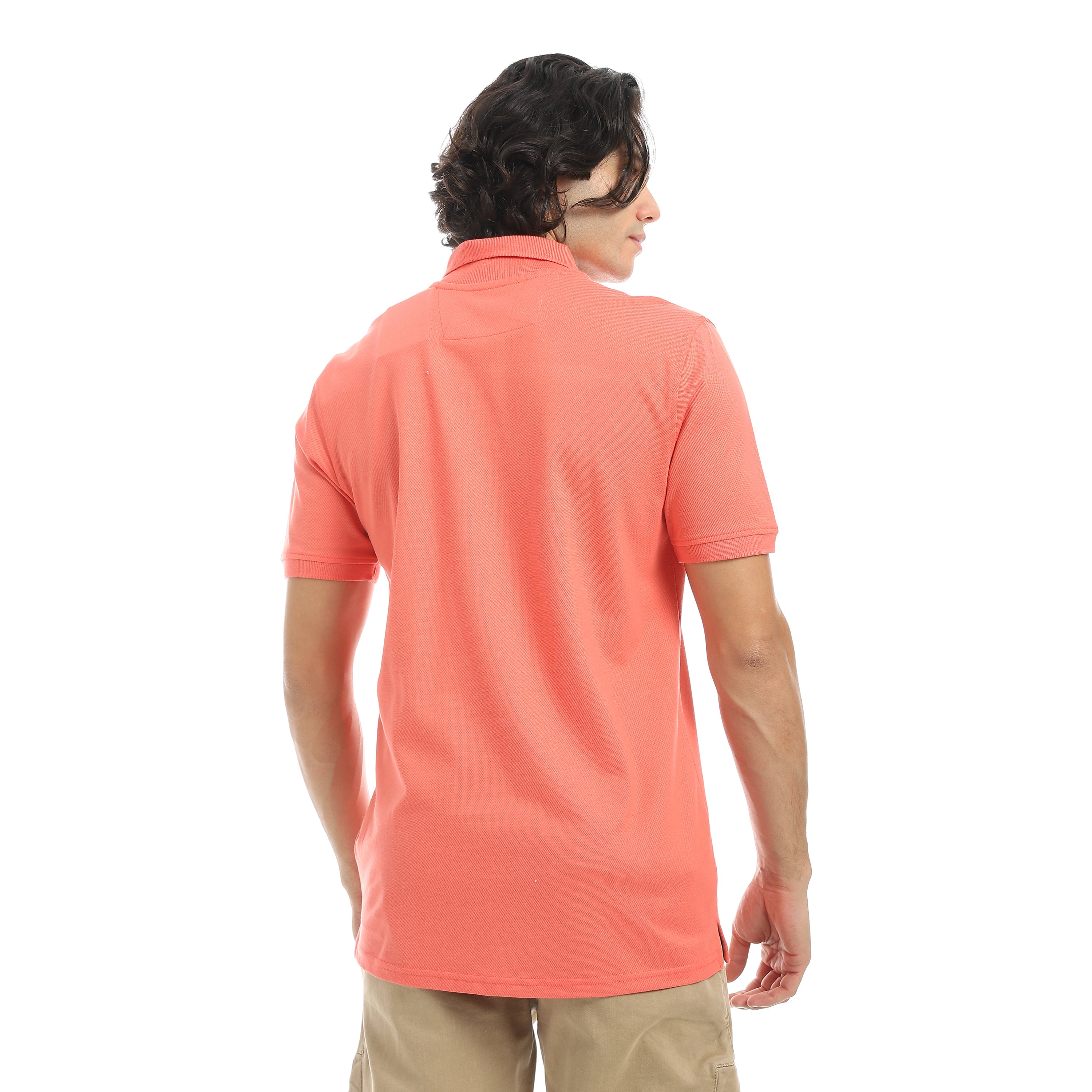 Men’s Polo T-Shirt with “Red” Embroidery