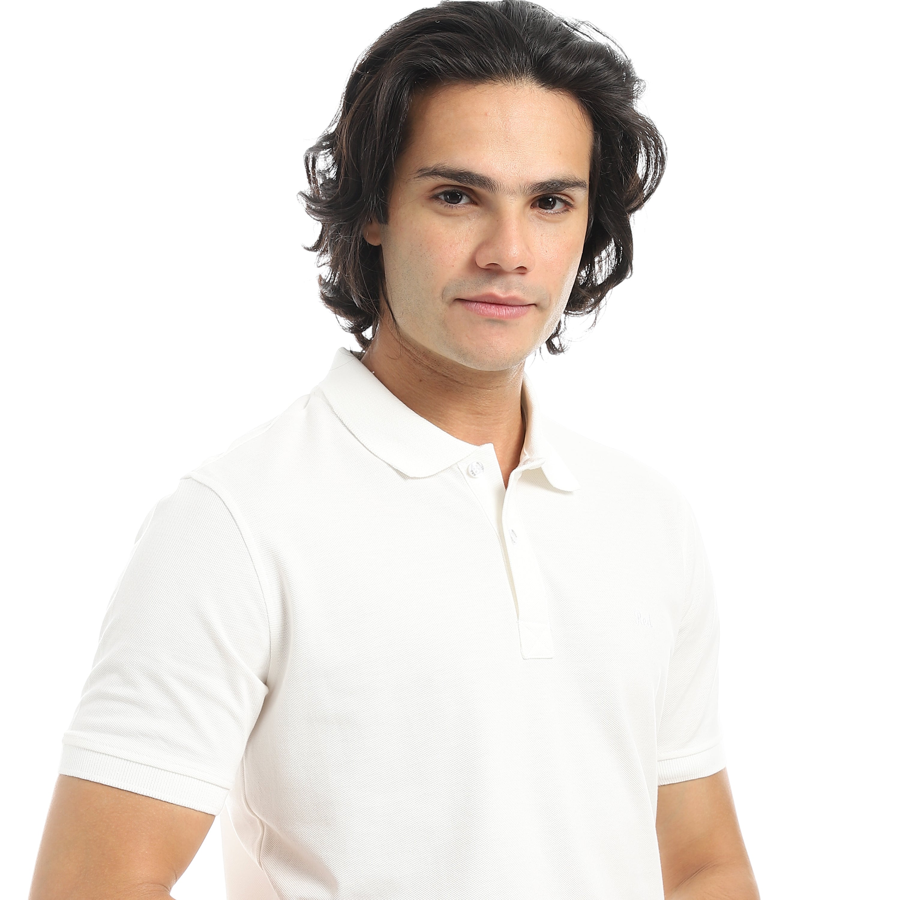 Men’s Polo T-Shirt with “Red” Embroidery