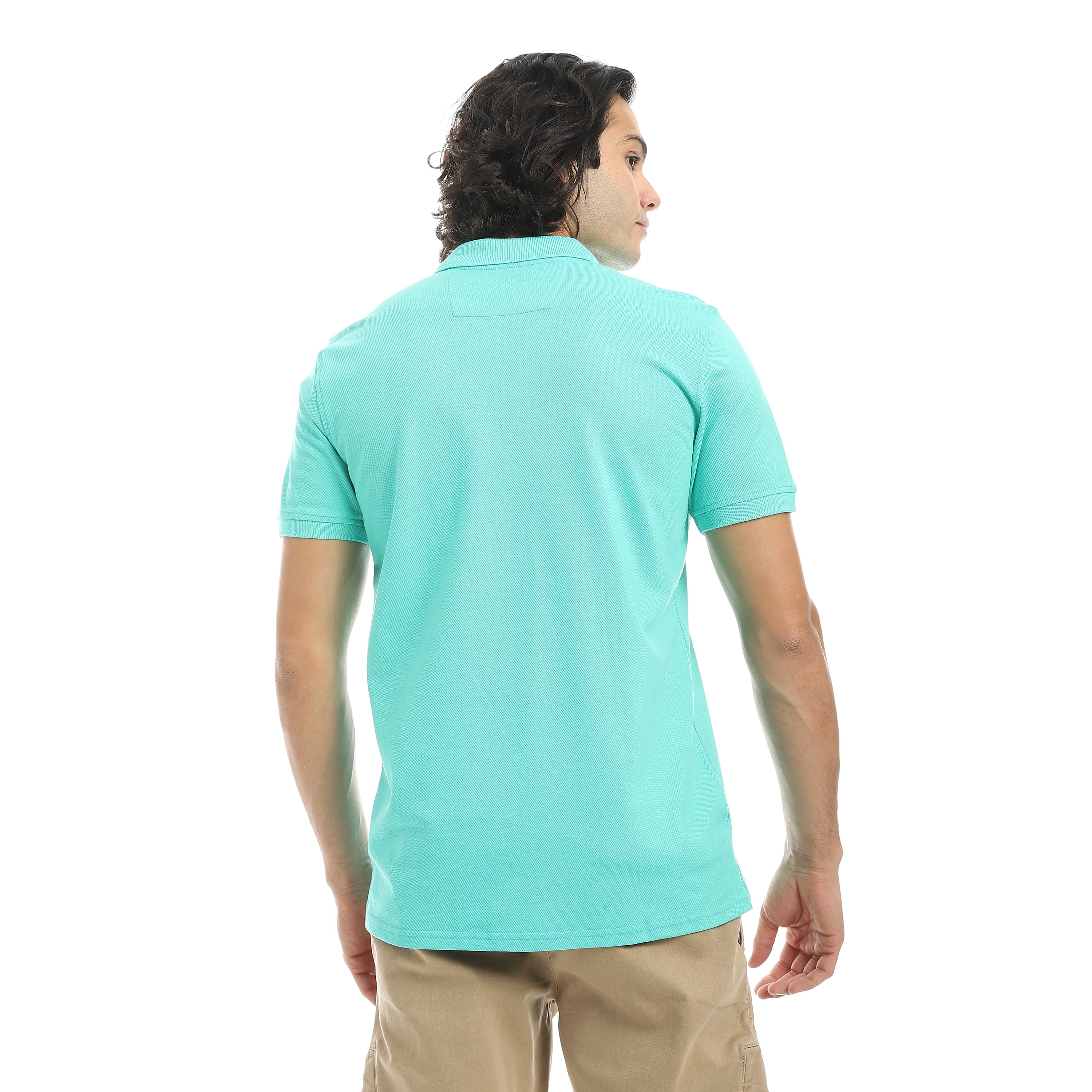 Men’s Polo T-Shirt with “Red” Embroidery