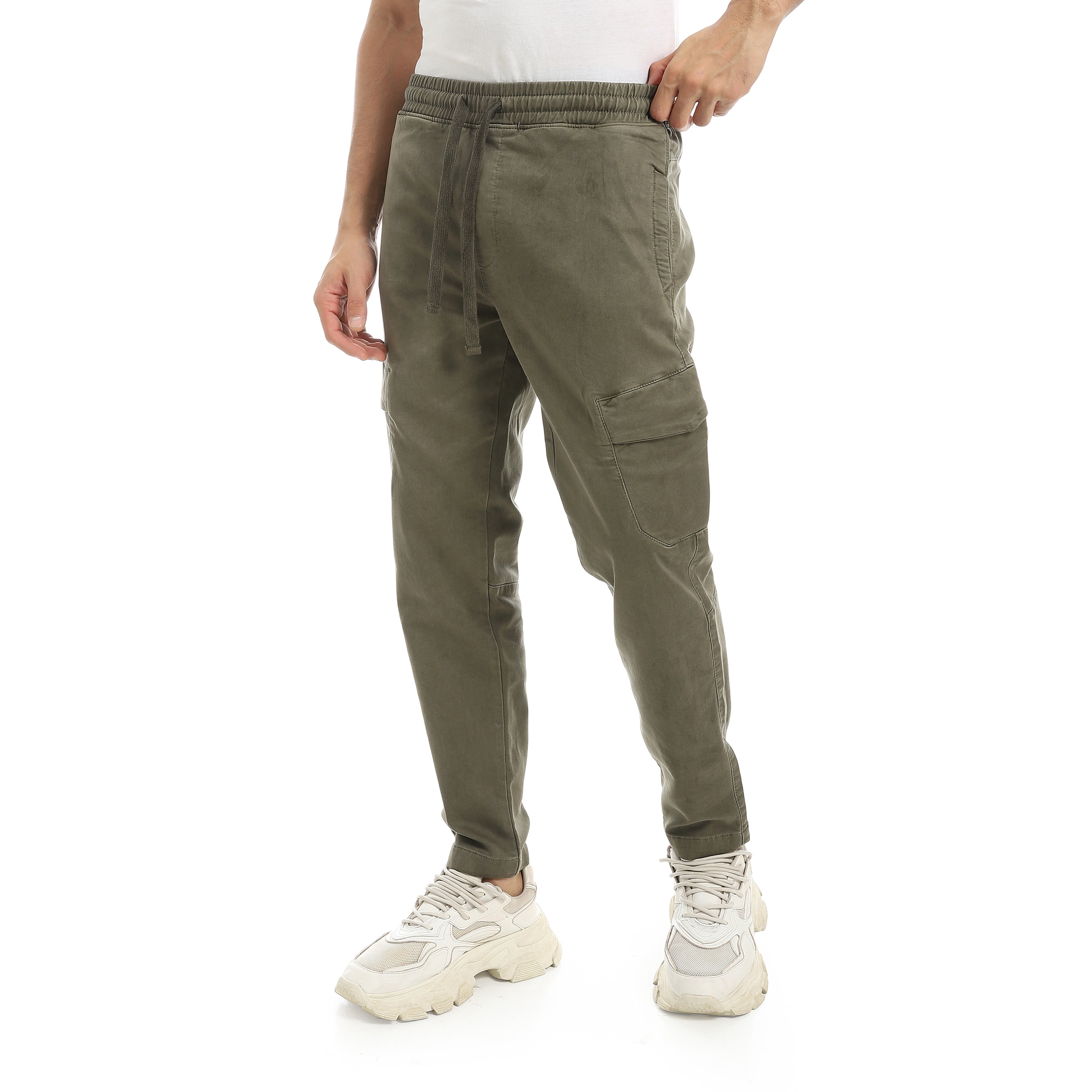 Men's Gabardine Cargo Jogger Pants - Olive