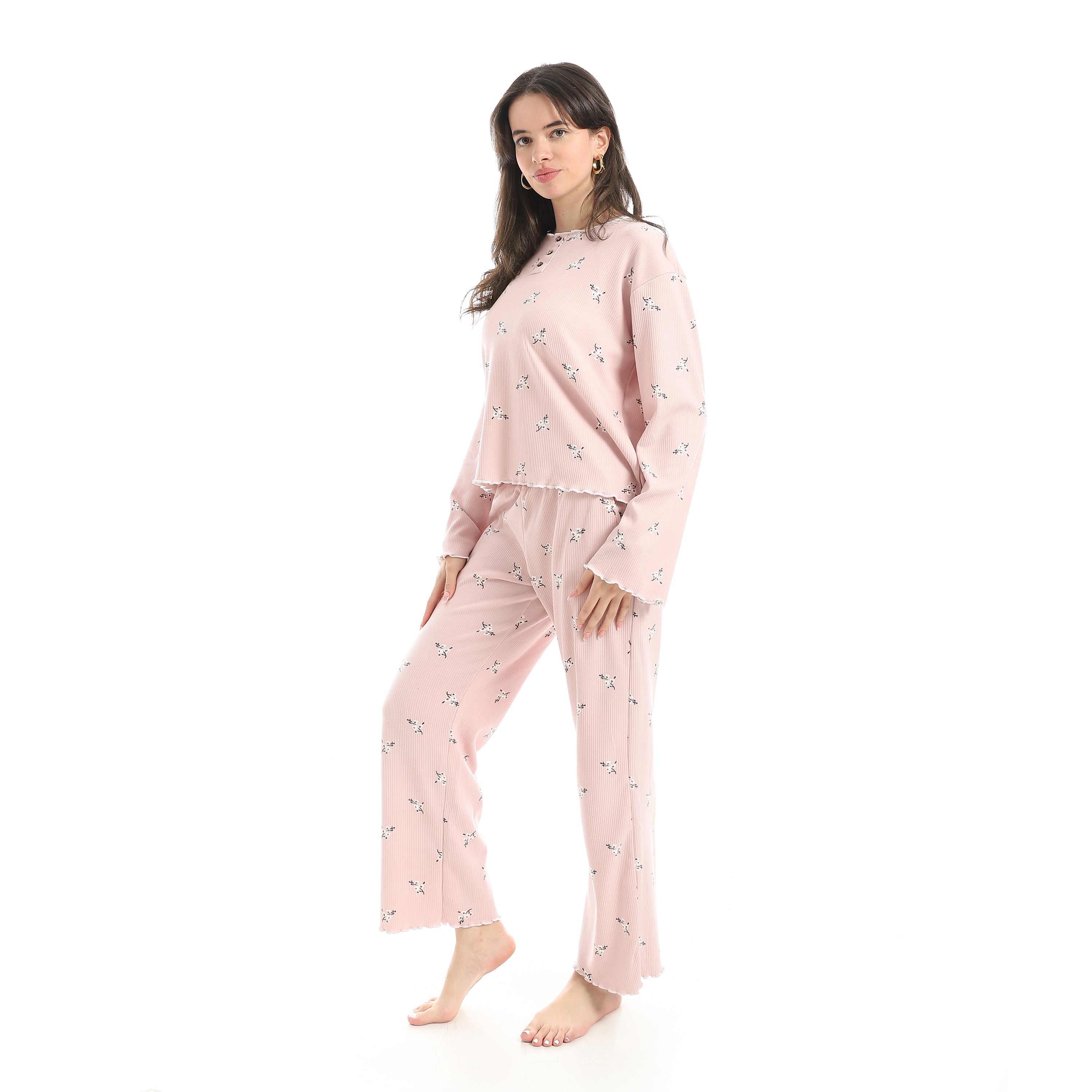 Woman Pajama Red Cotton