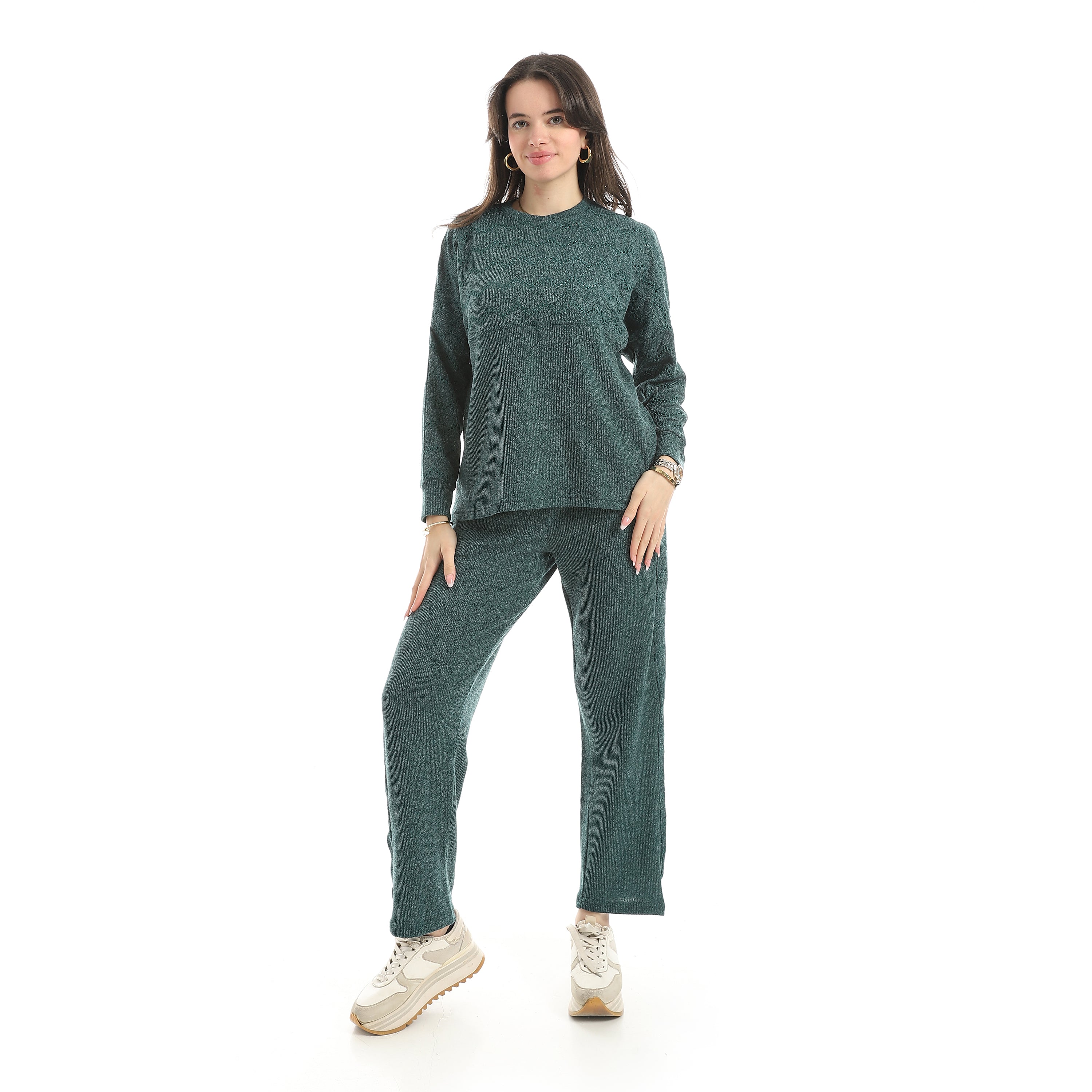 Women’s 2-Piece Pajama Set Red Cotton