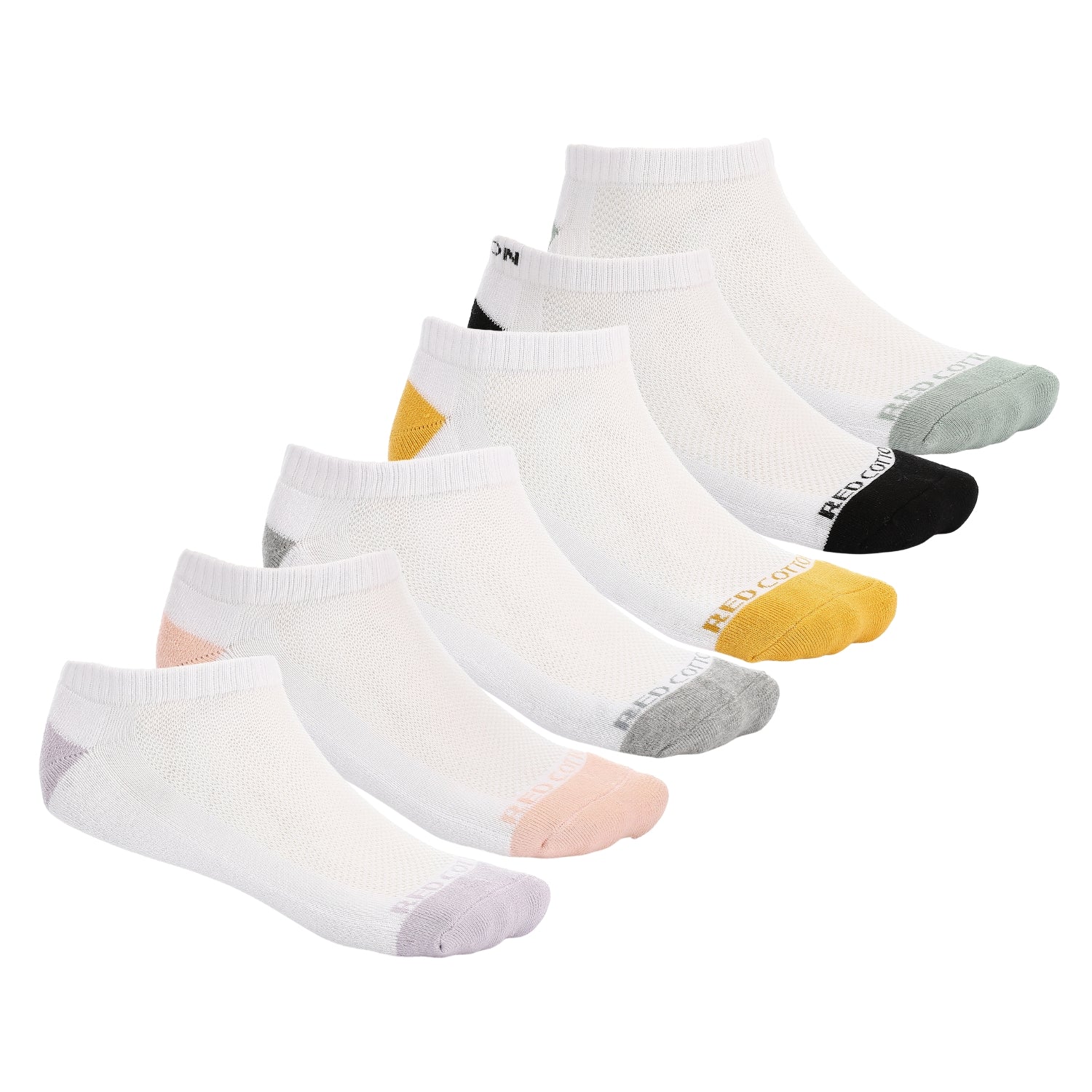 6 Pairs of White Cushioned Women's Socks