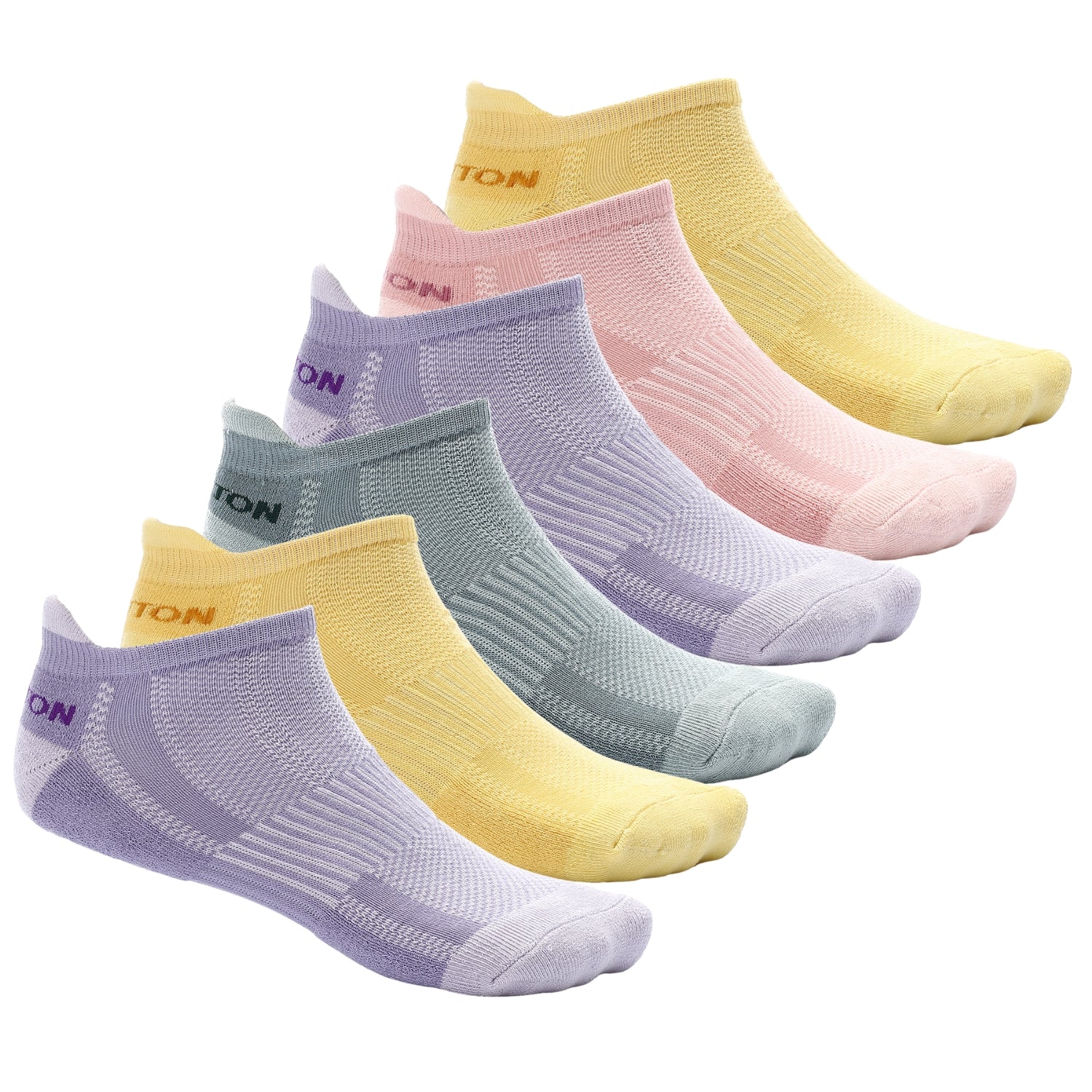 6 Pairs of Colorful Cushioned Women's Socks