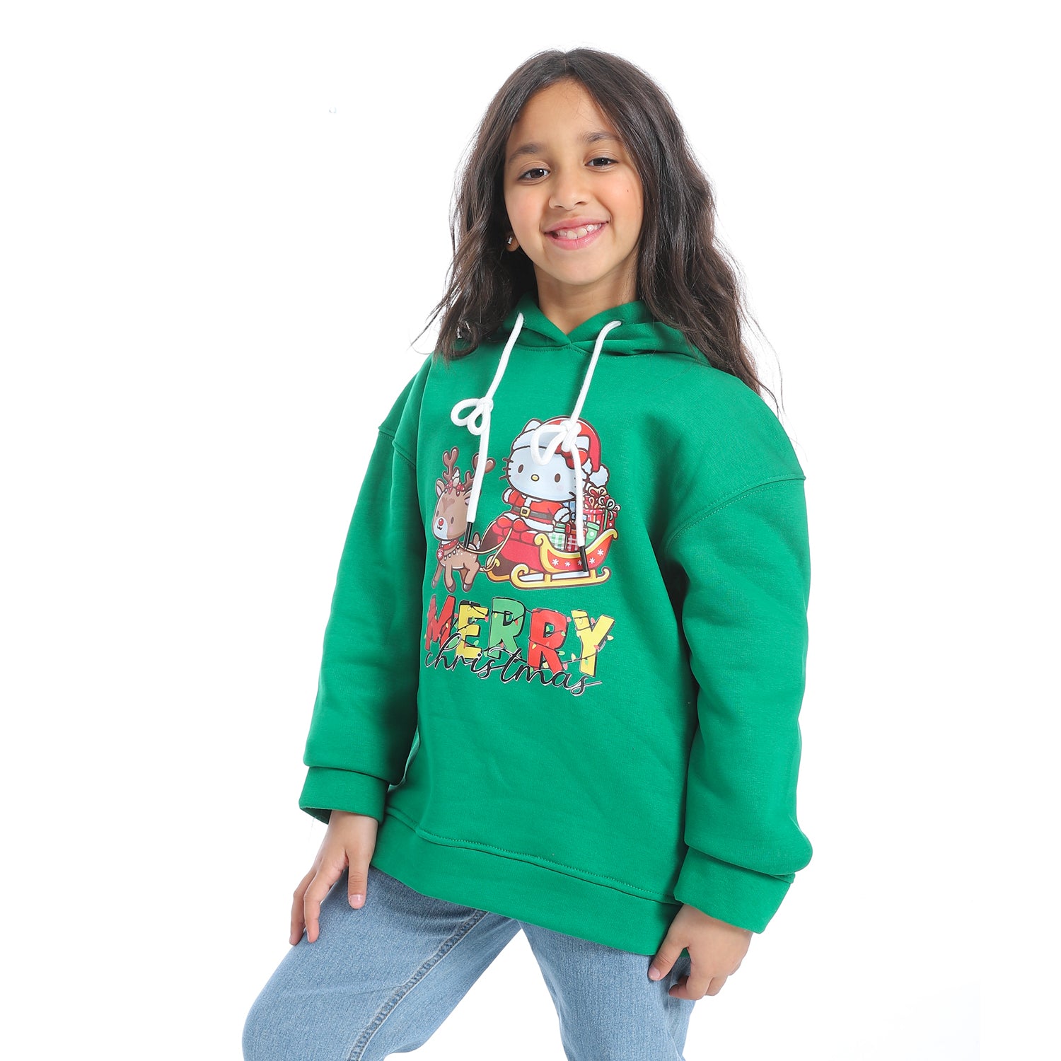 Stylish and Cozy Girls' Sweatshirt - Green