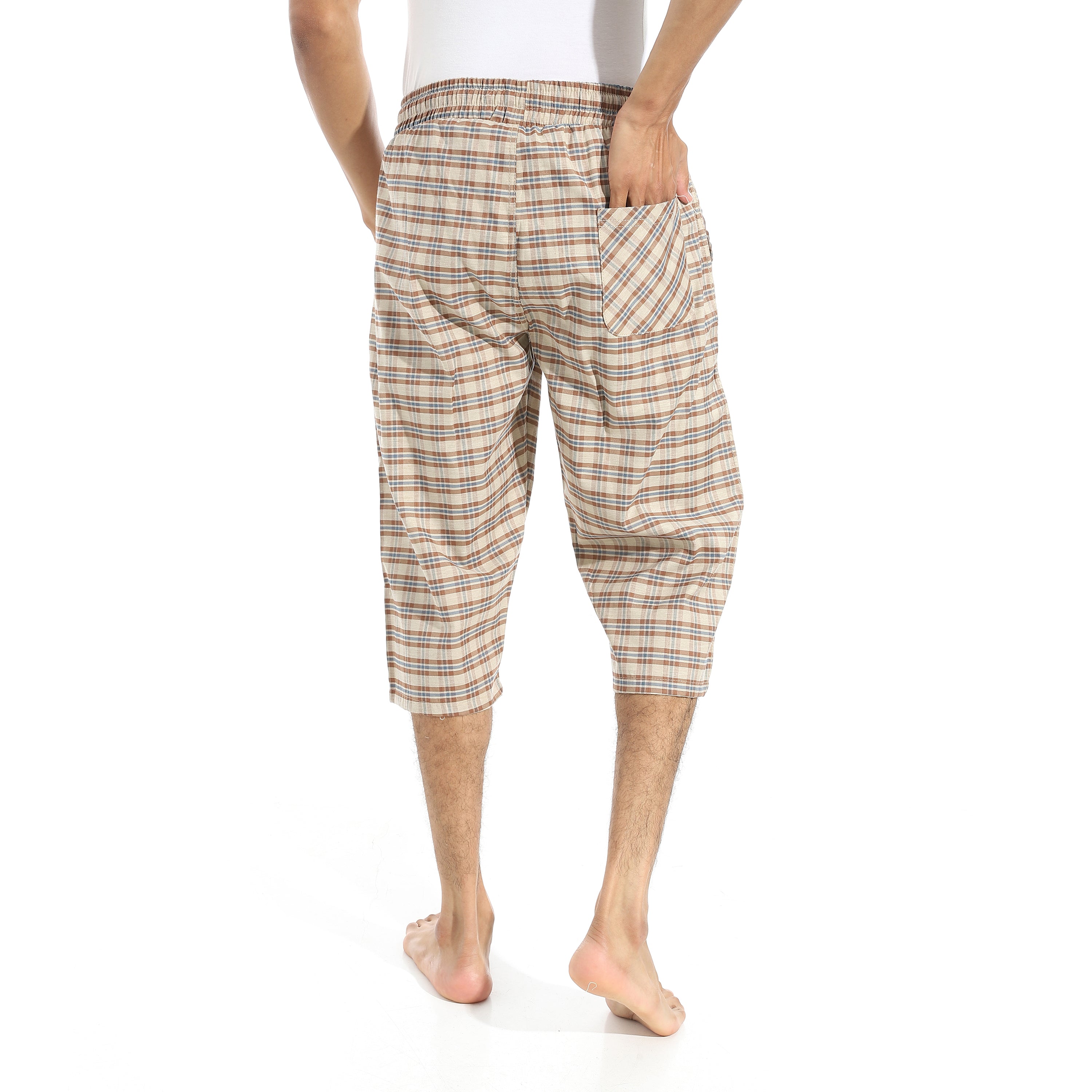 Comfy and Stylish Men's Soft Check Pentacore - Cafe