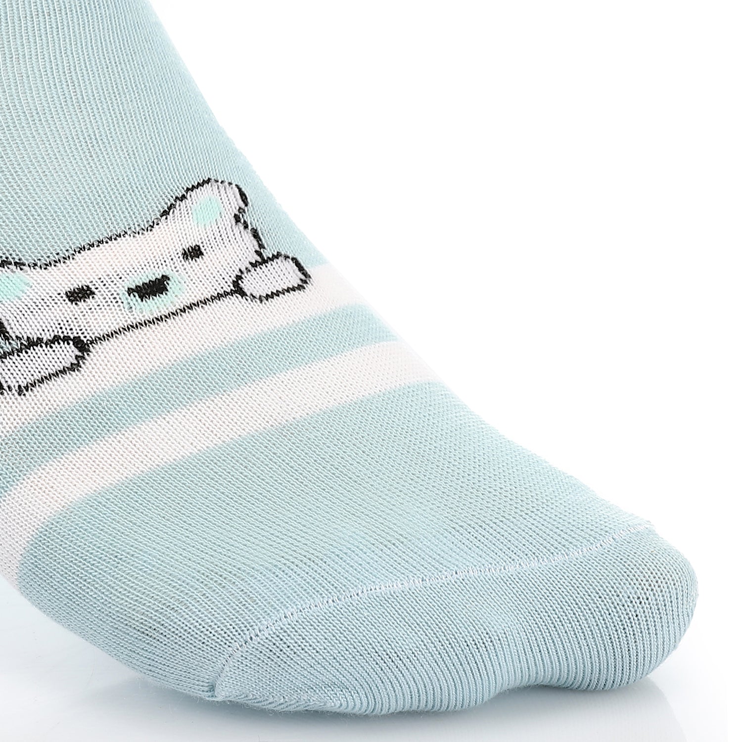 Women's No Show Socks With Drawings - Blue