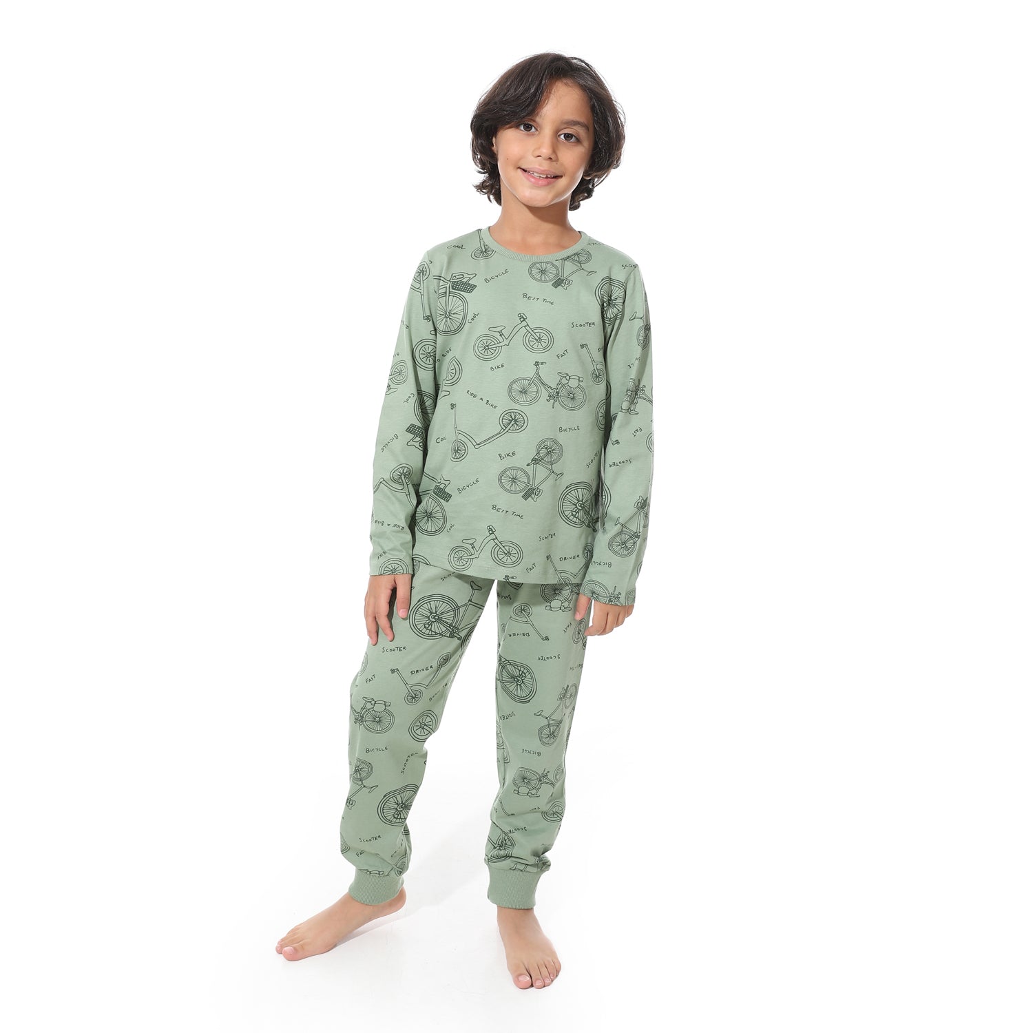 Boys' Autumn Long Sleeve Printed Pajama Set – Soft Cotton