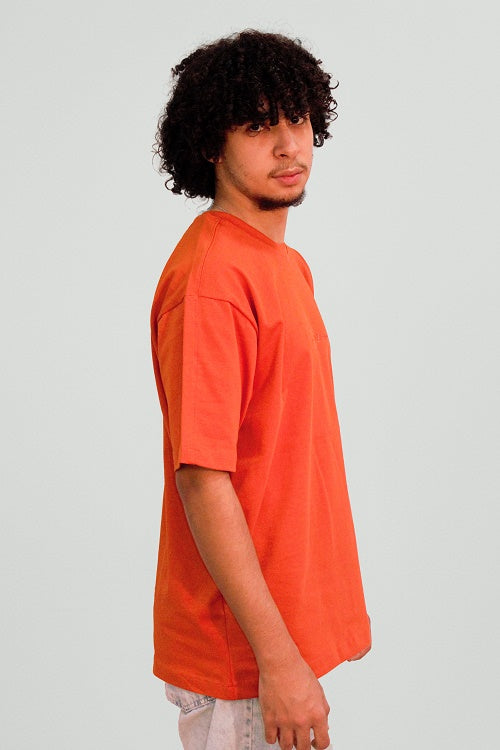 Men's Cotton oversized T-Shirt- Orange