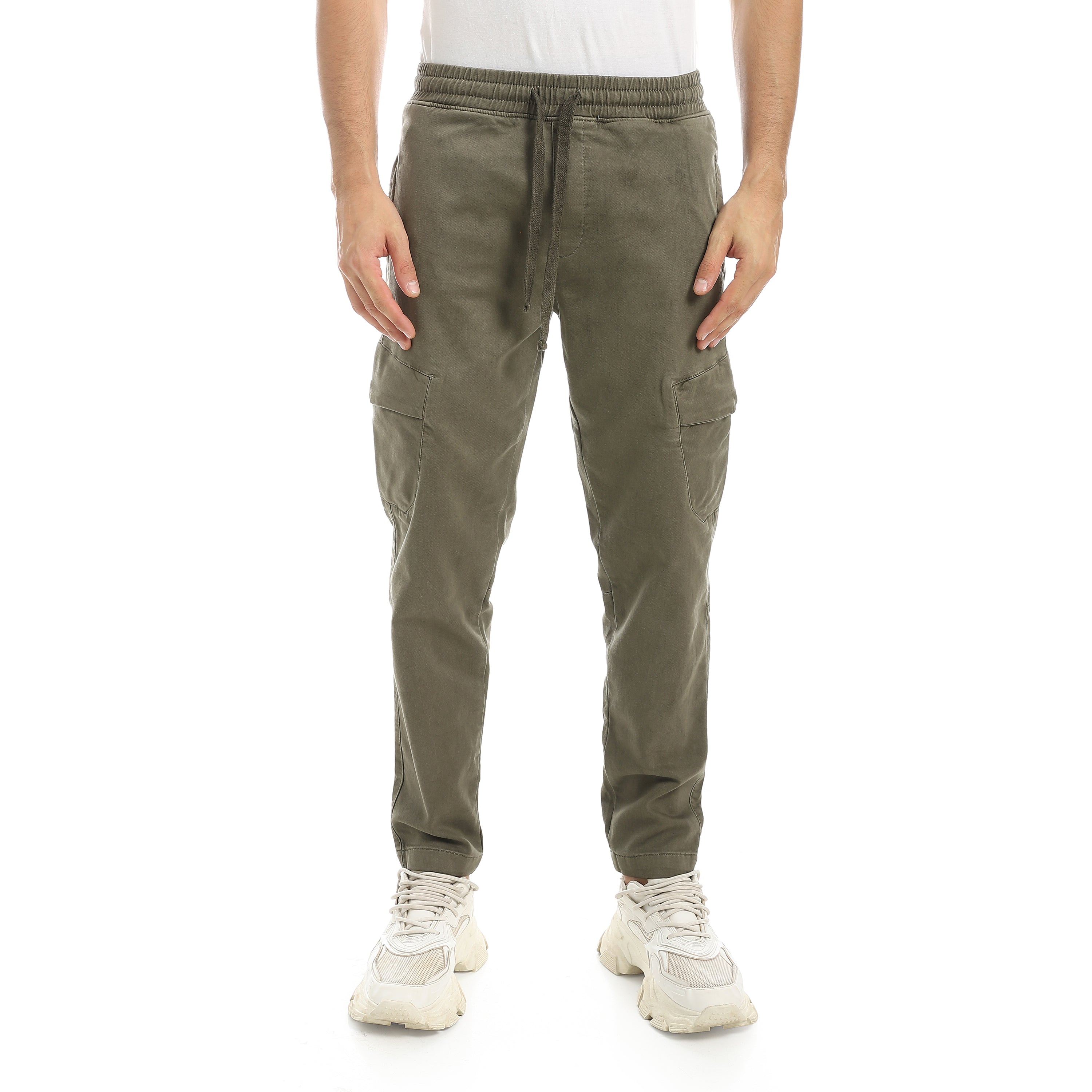 Men's Gabardine Cargo Jogger Pants - Olive