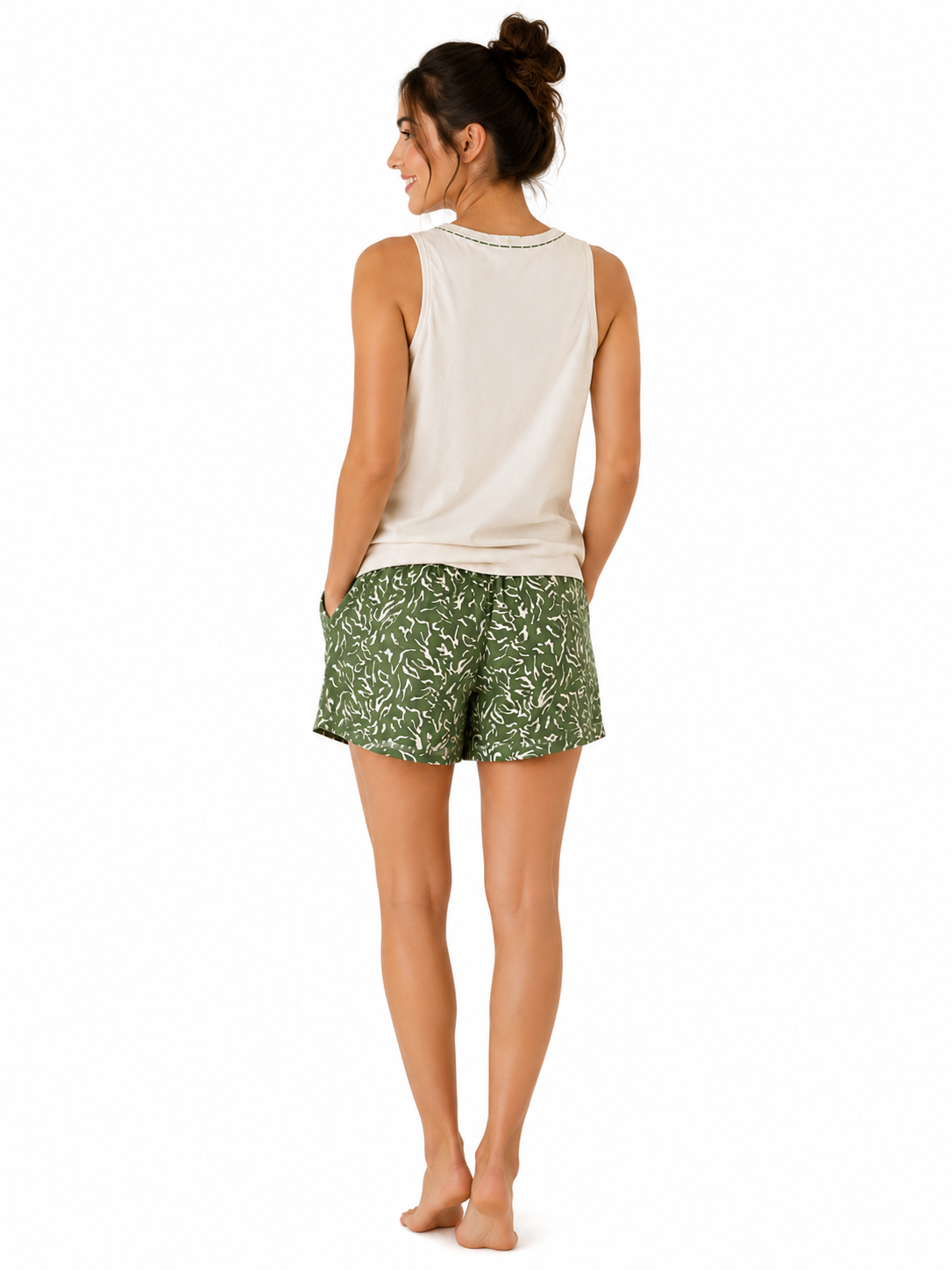 Women's Modal Cotton Tank Top & Shorts Pajama Set