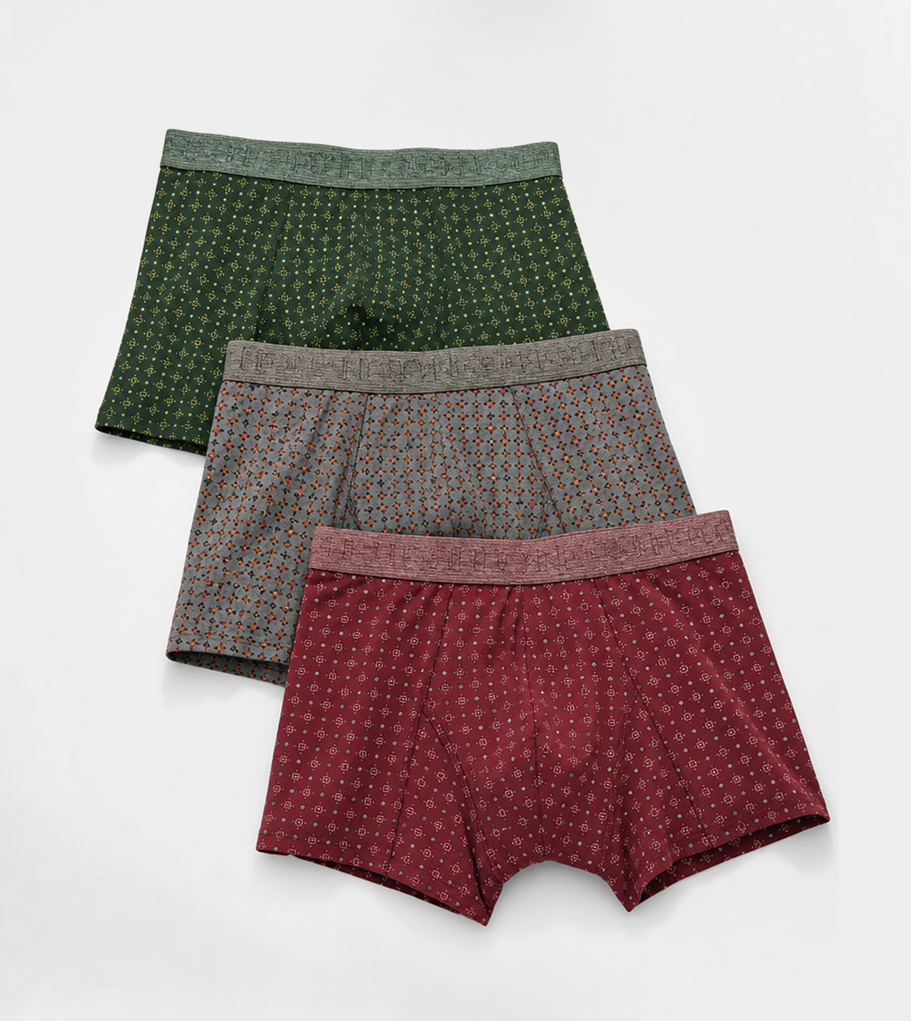 Men's Printed Cotton Boxers - 3 Pack