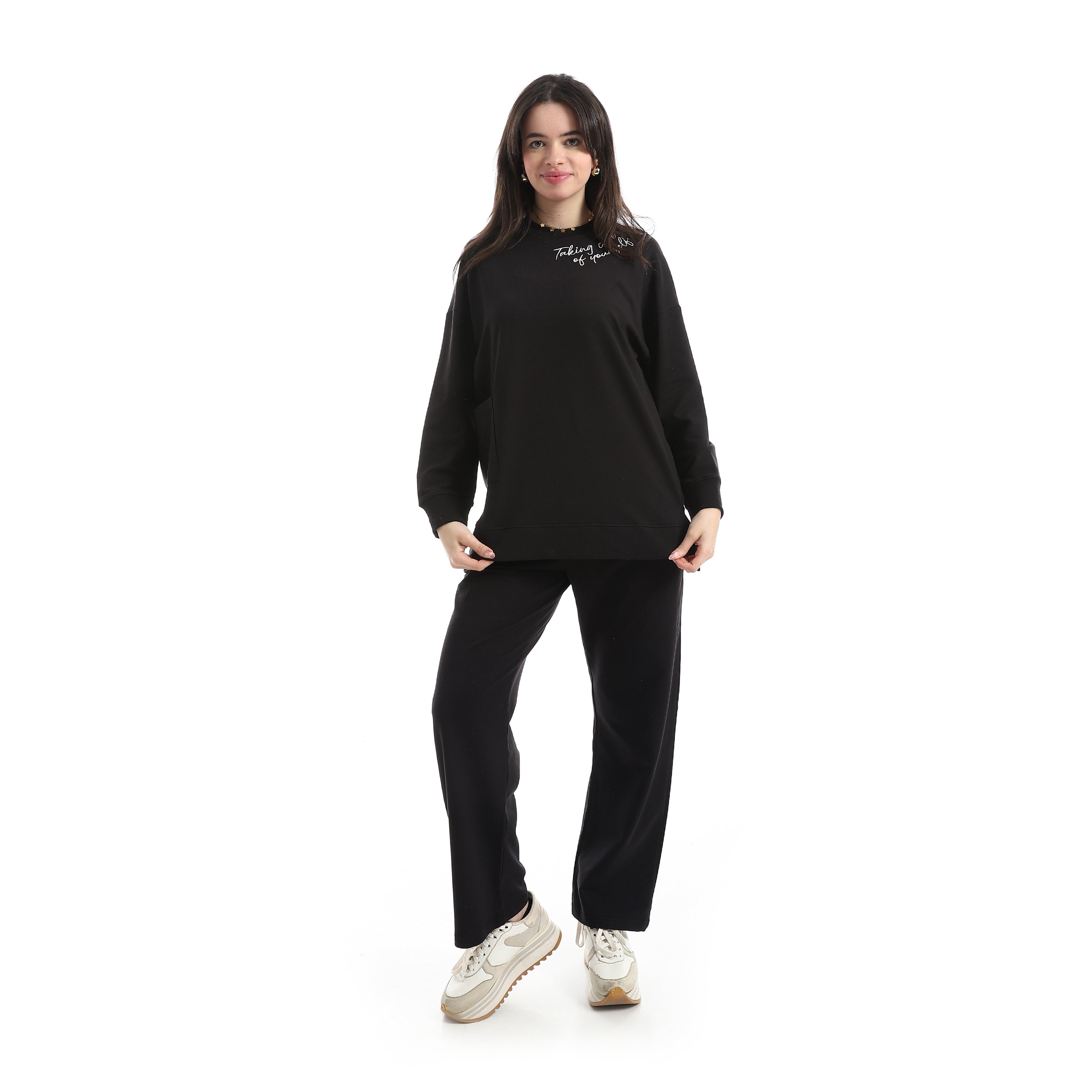 Women’s Essential Oversized Sweatshirt & Wide-Leg Pants Set