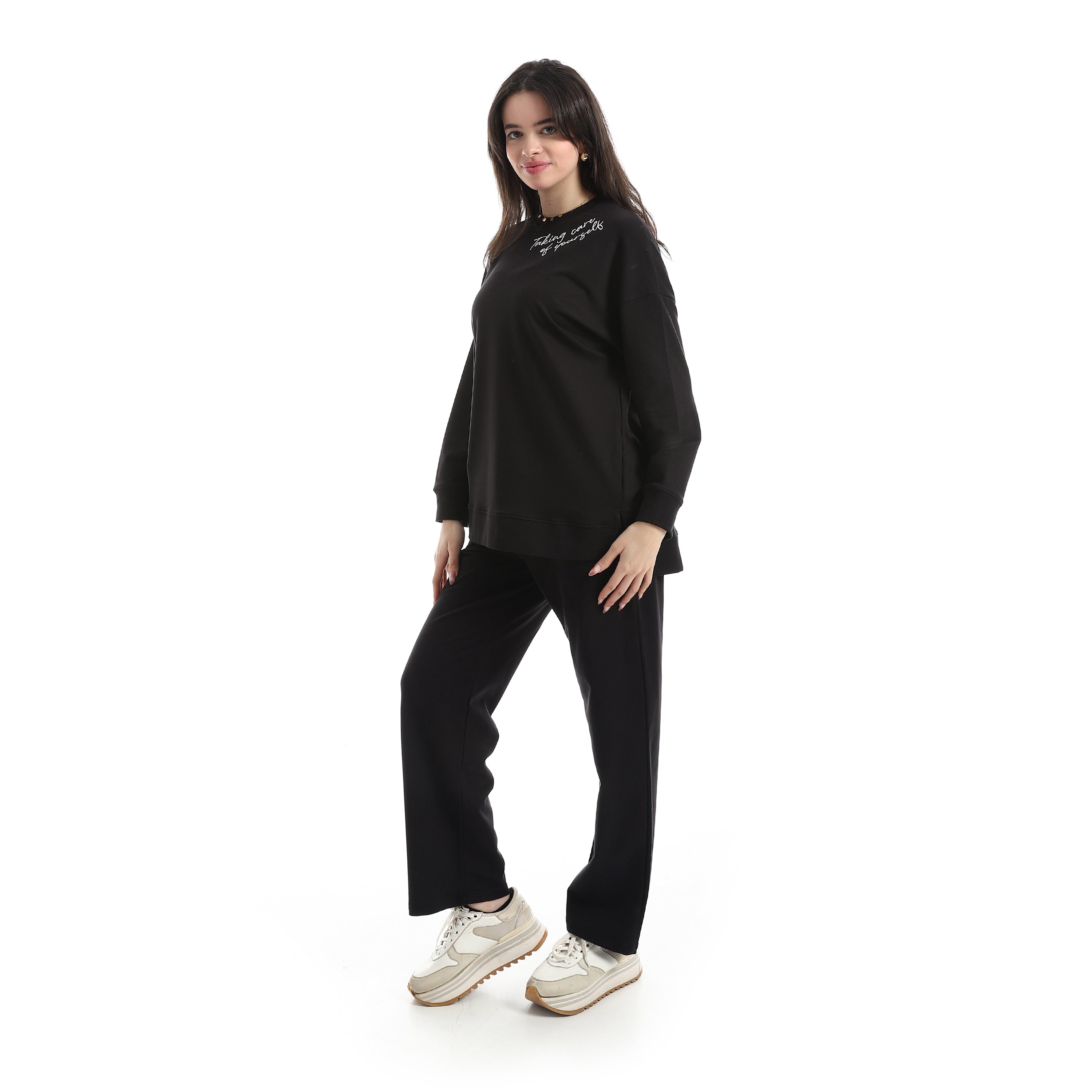 Women’s Essential Oversized Sweatshirt & Wide-Leg Pants Set
